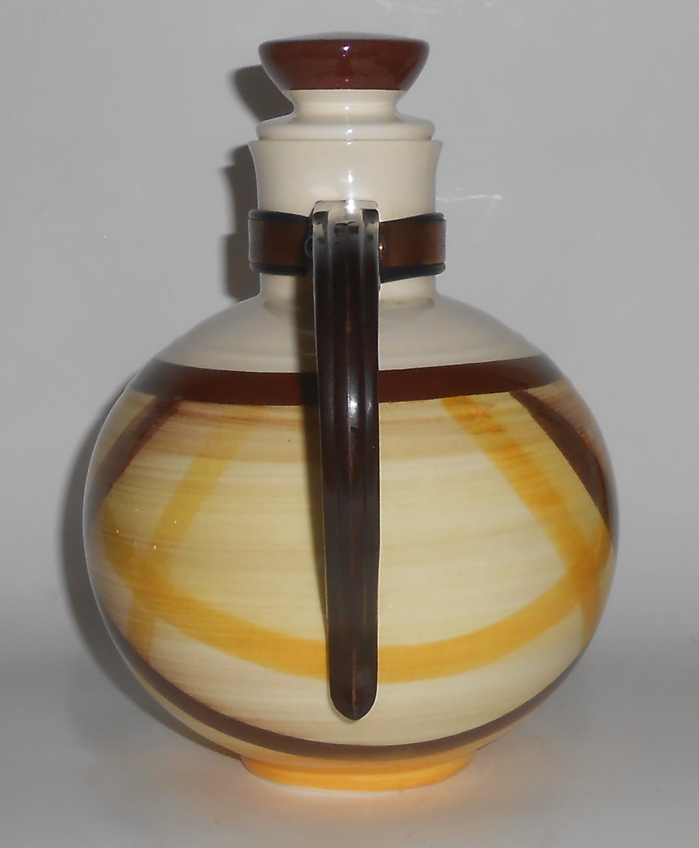 Vernon Kilns Pottery Organdie Carafe w/Cap