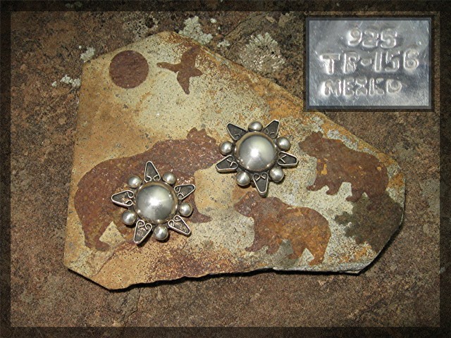 Earrings Sterling Silver Clip Mexico TR-156