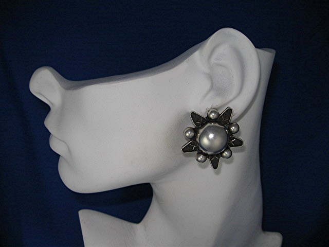 Earrings Sterling Silver Clip Mexico TR-156