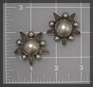 Earrings Sterling Silver Clip Mexico TR-156