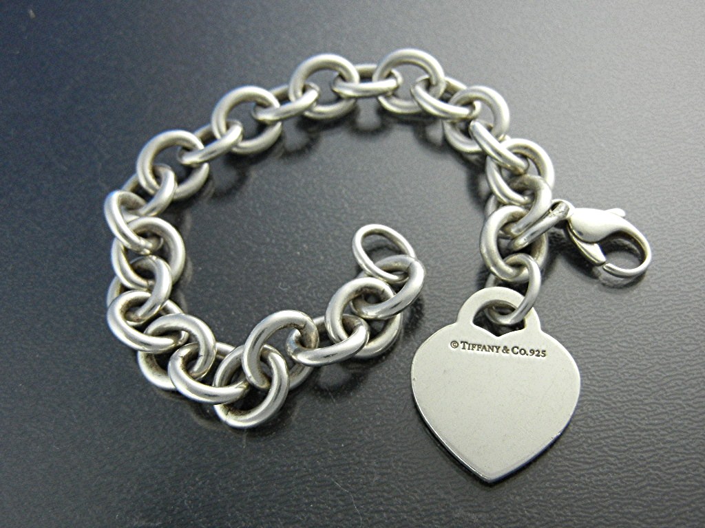 Bracelet TIFFANY Sterling Silver Heart Charm
