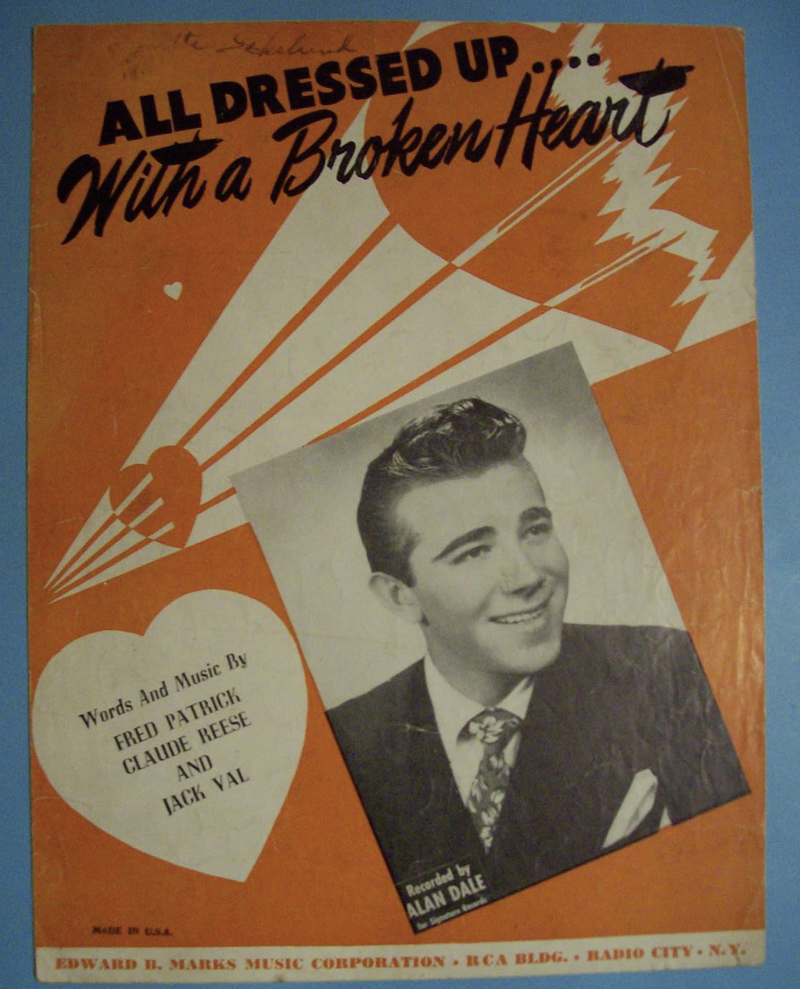Sheet Music For 1946 All Dressed Up With A Broken Heart