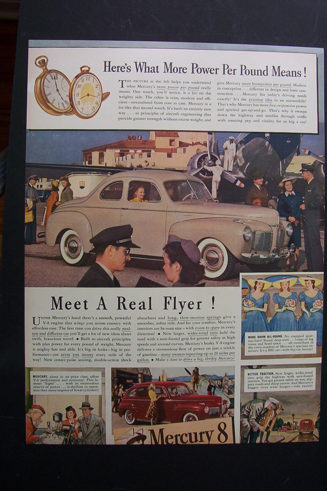 1941 Mercury 8 with a Great Picture of a Mercury