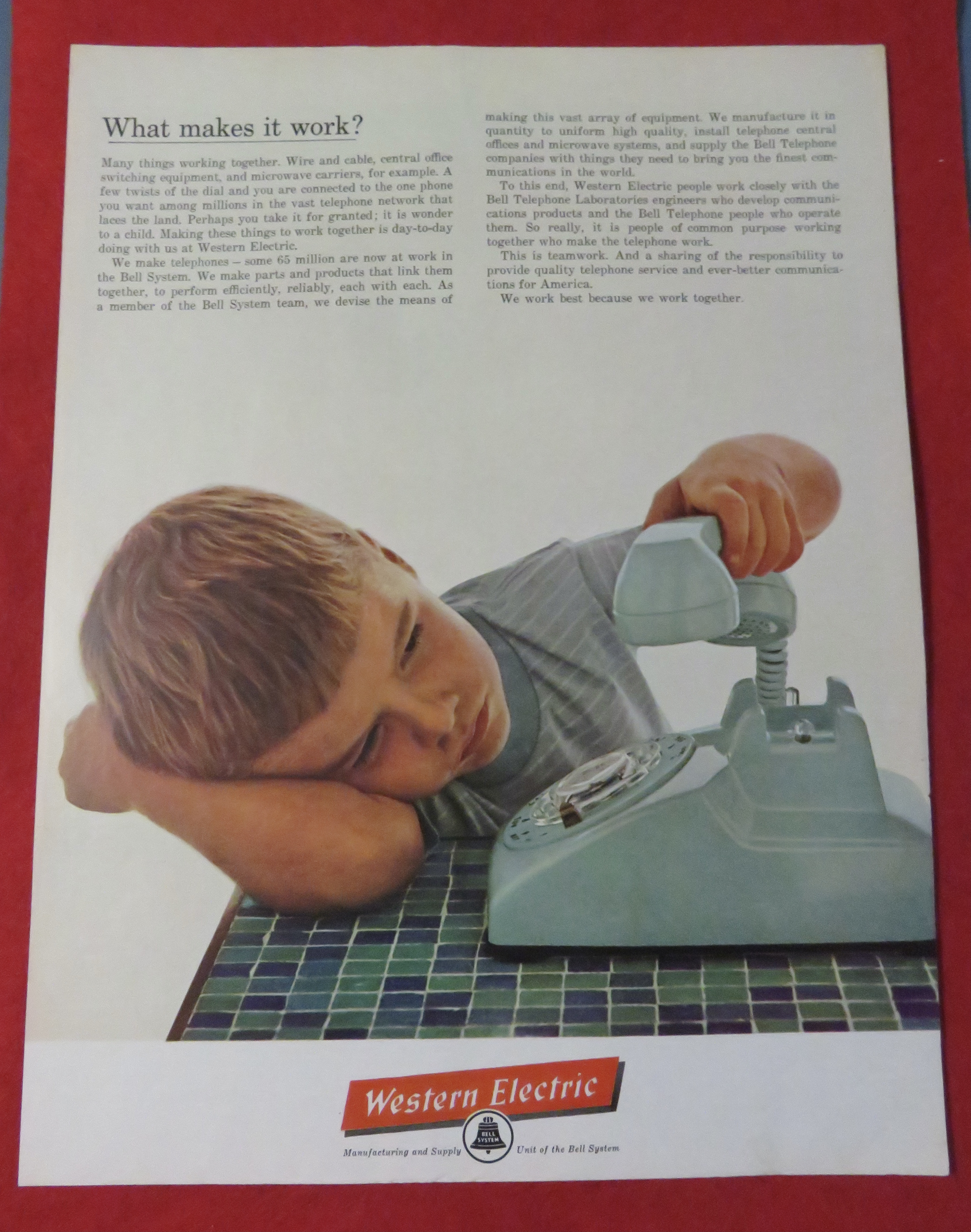 1962 Western Electric with Boy Looking At The Telephone