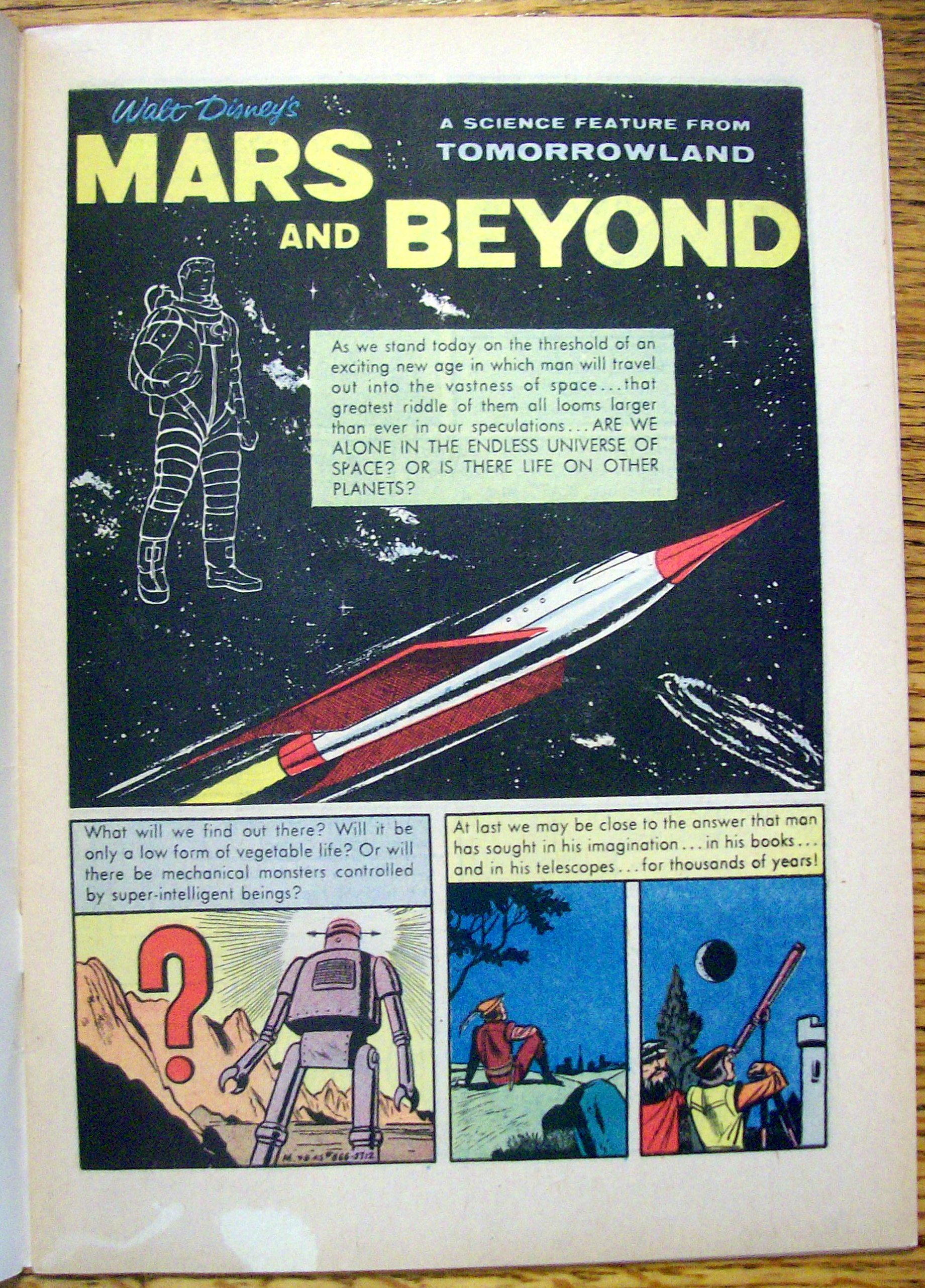 Walt Disney's Mars And Beyond Comic #866-1957