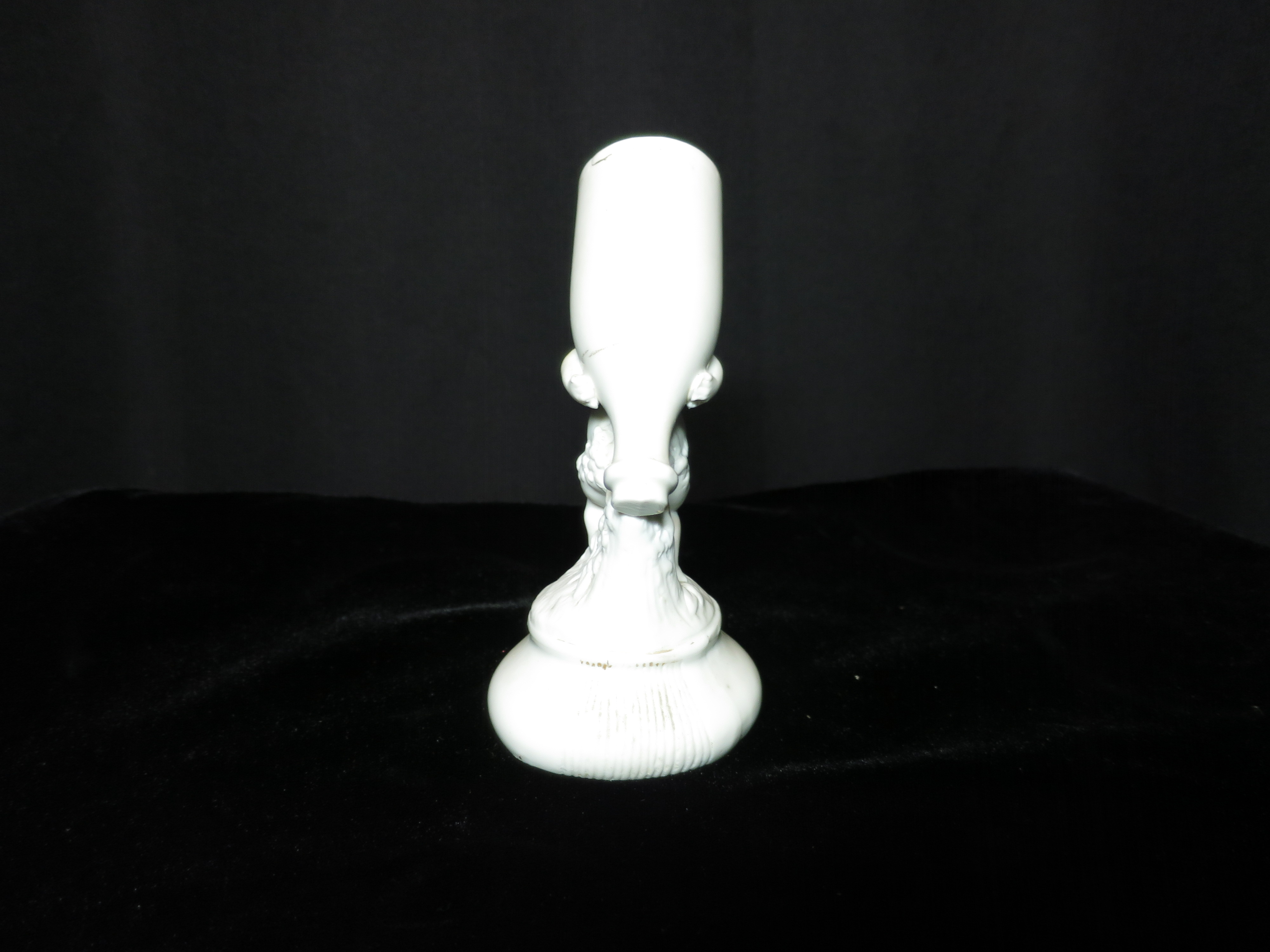 Boy White Bisque Figural Toothpick Holder