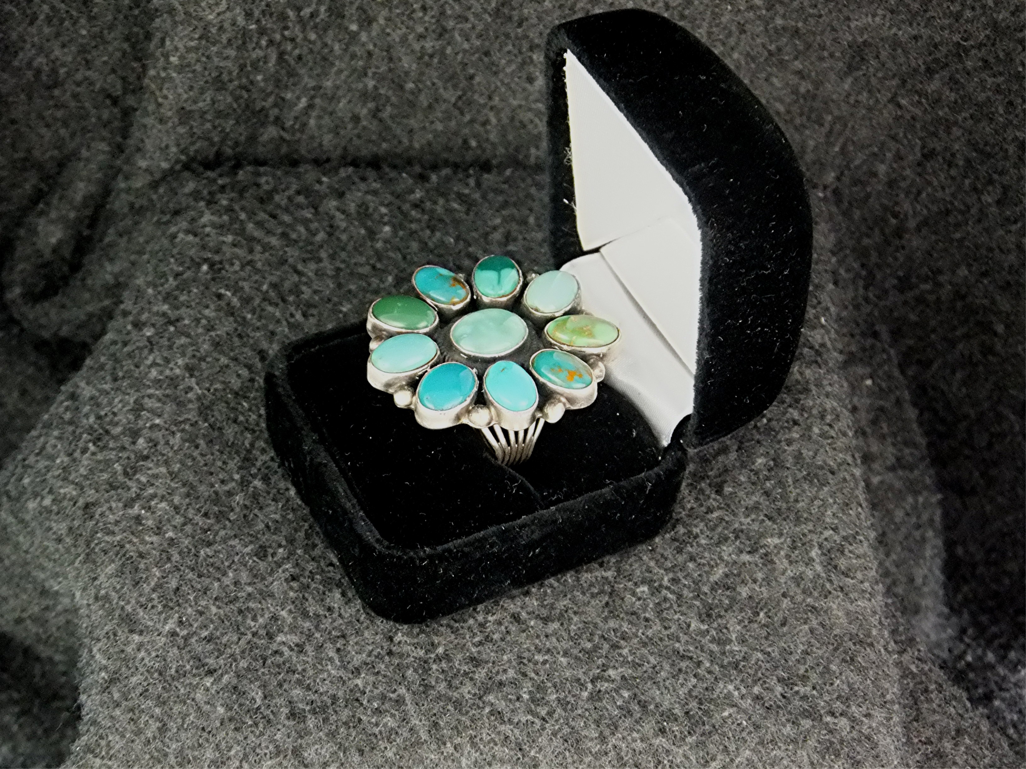 CARICO LAKE Turquoise  Sterling Silver Signed BR Ring