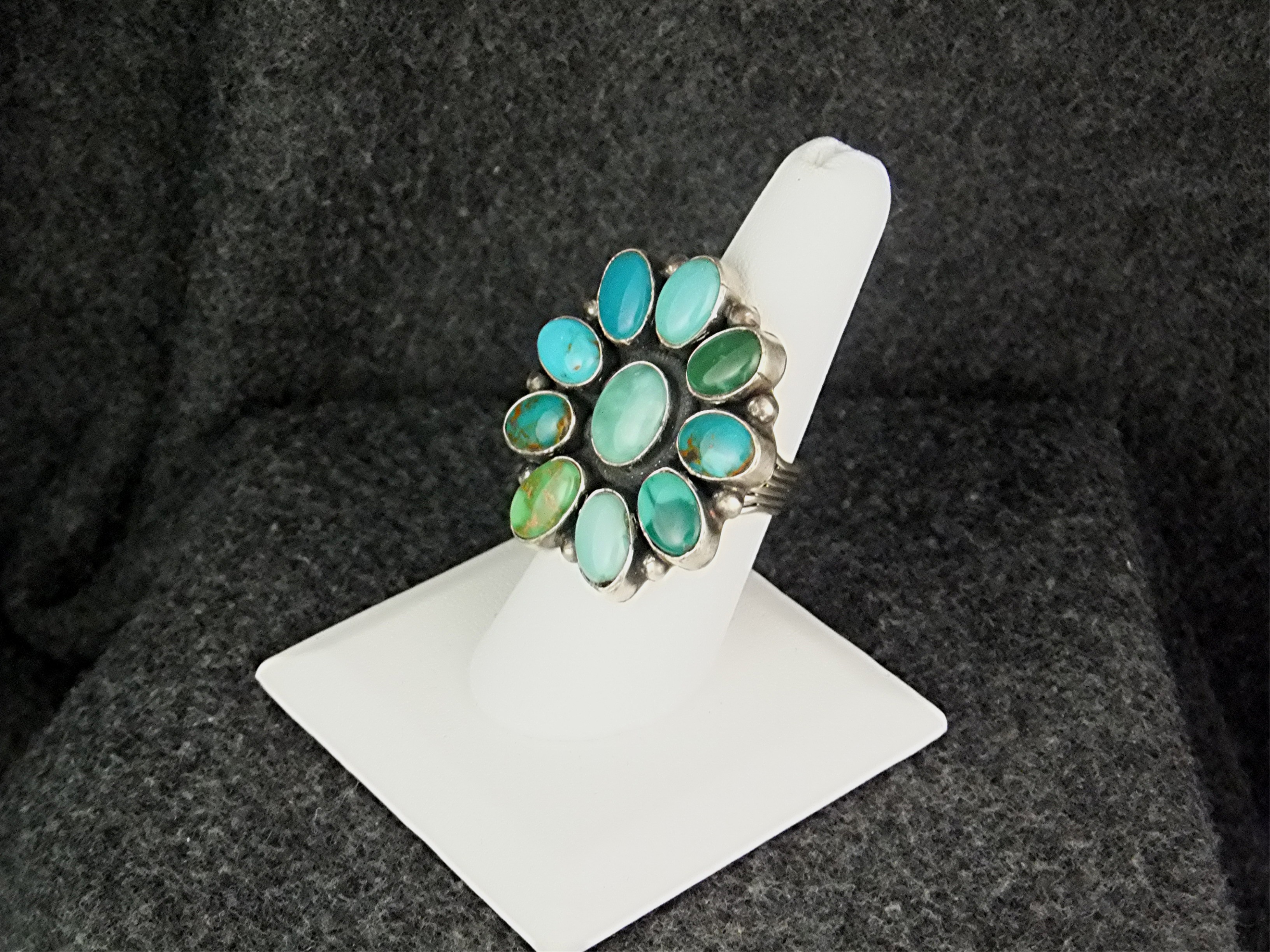 CARICO LAKE Turquoise  Sterling Silver Signed BR Ring