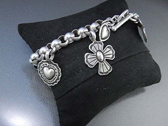El Tom 8 Charms Bracelet Sterling Silver Turquoise