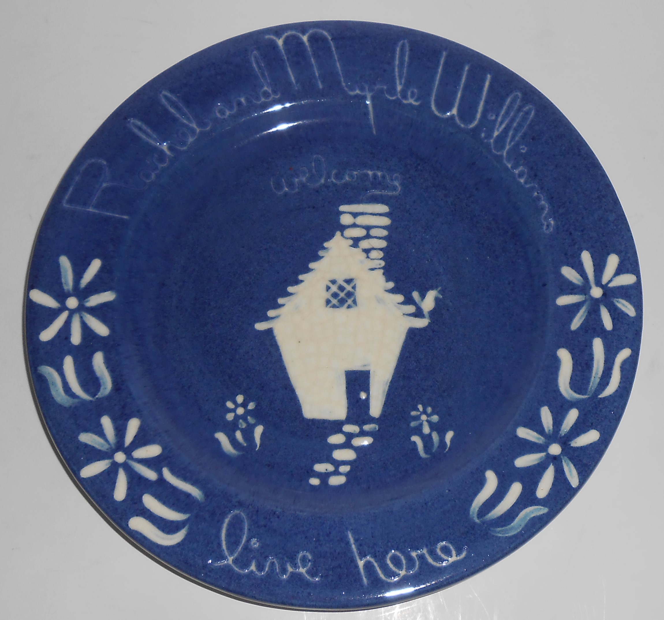 EARLY Orcas Island Studio Pottery Hand Decorated Wall P