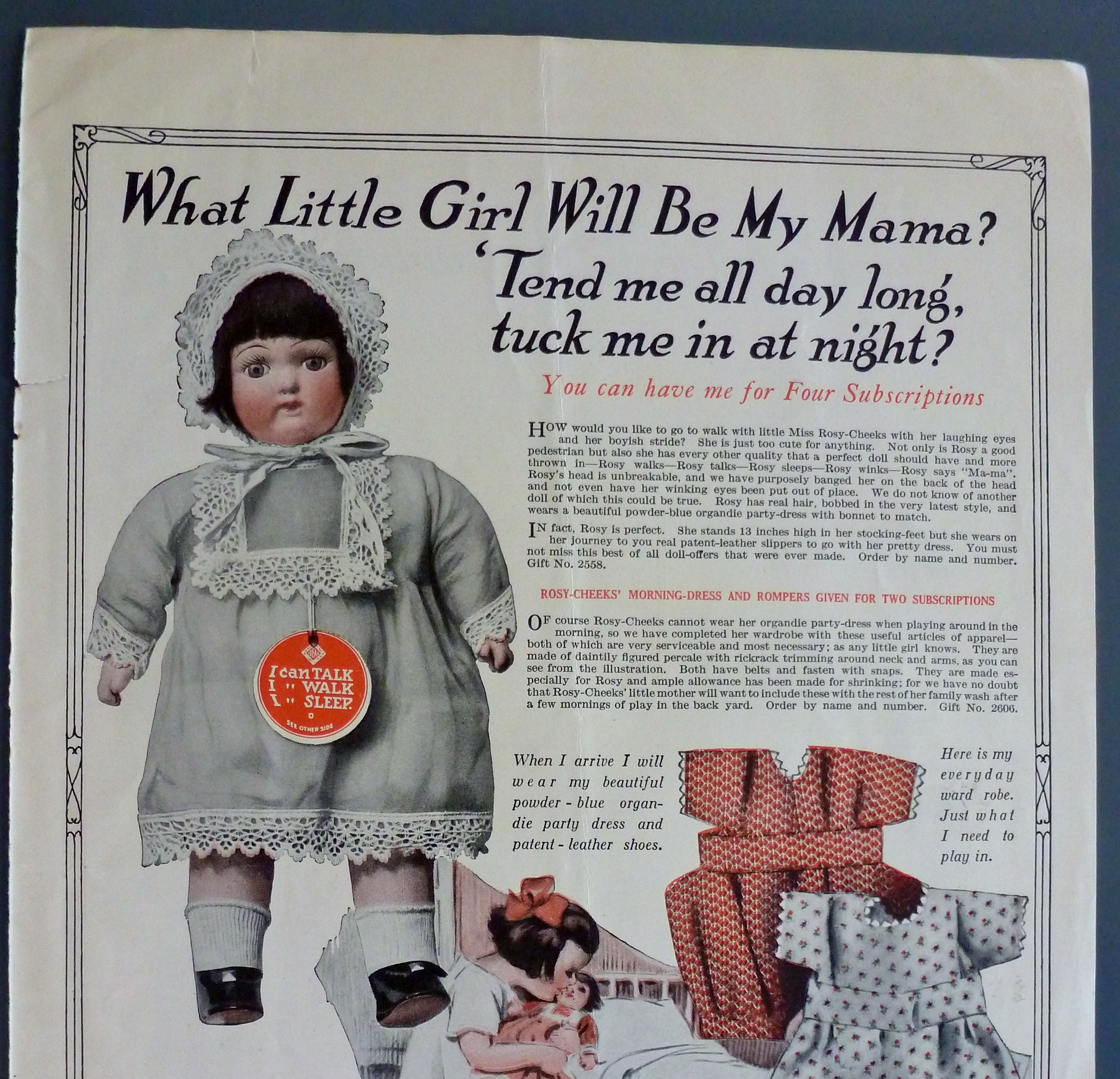 1926 Needlecraft Magazine with Little Girl's Doll