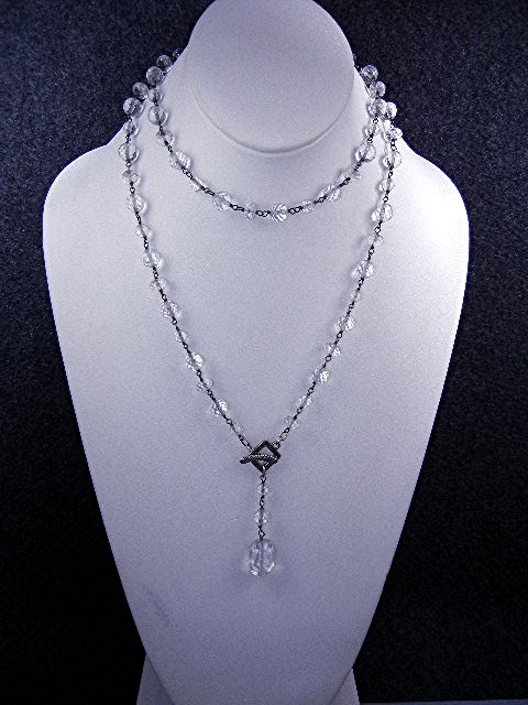 Silpada Sterling Silver Crystal Bead Necklace Retired.