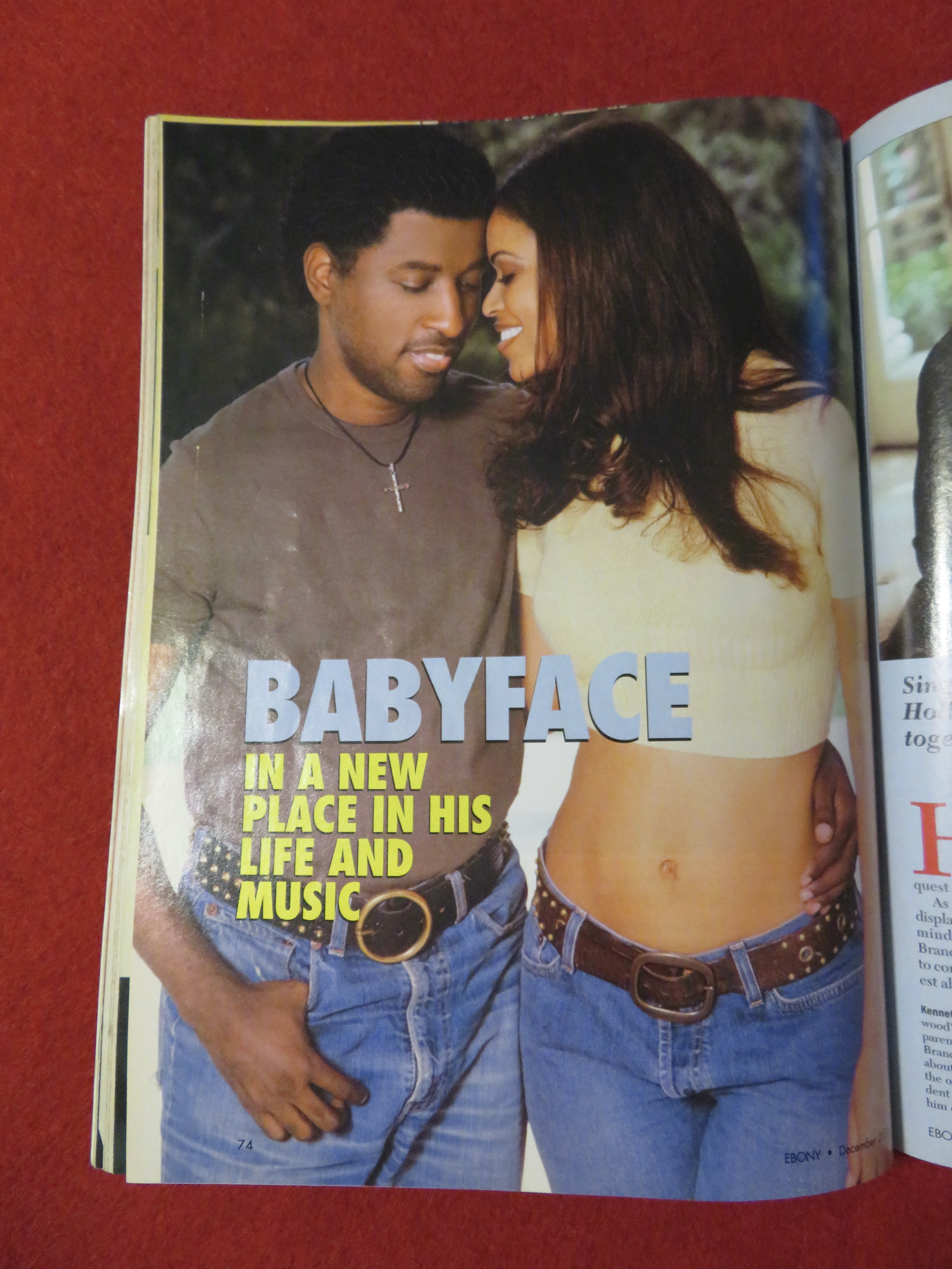 Ebony Magazine December 2001 Babyface