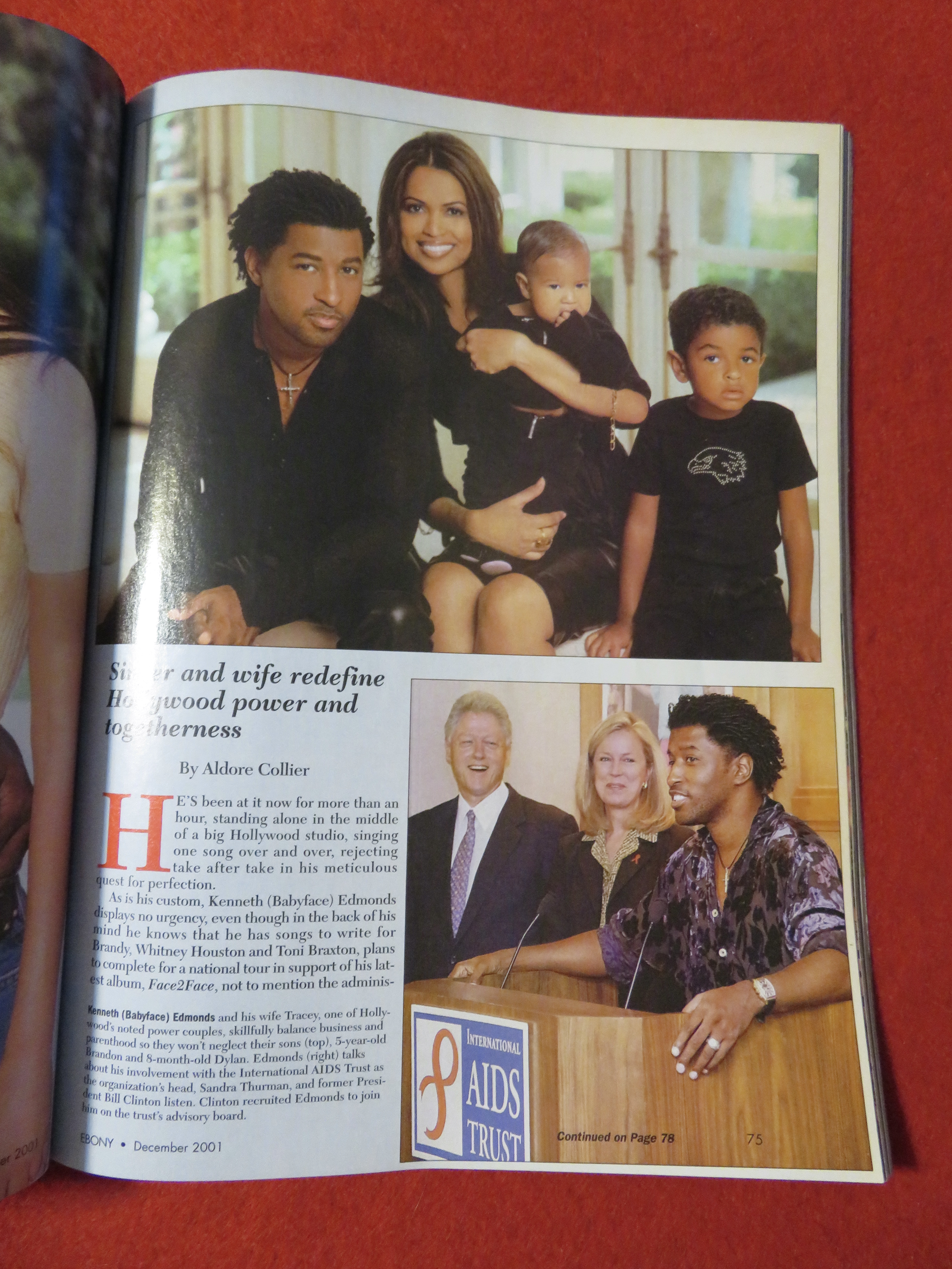 Ebony Magazine December 2001 Babyface