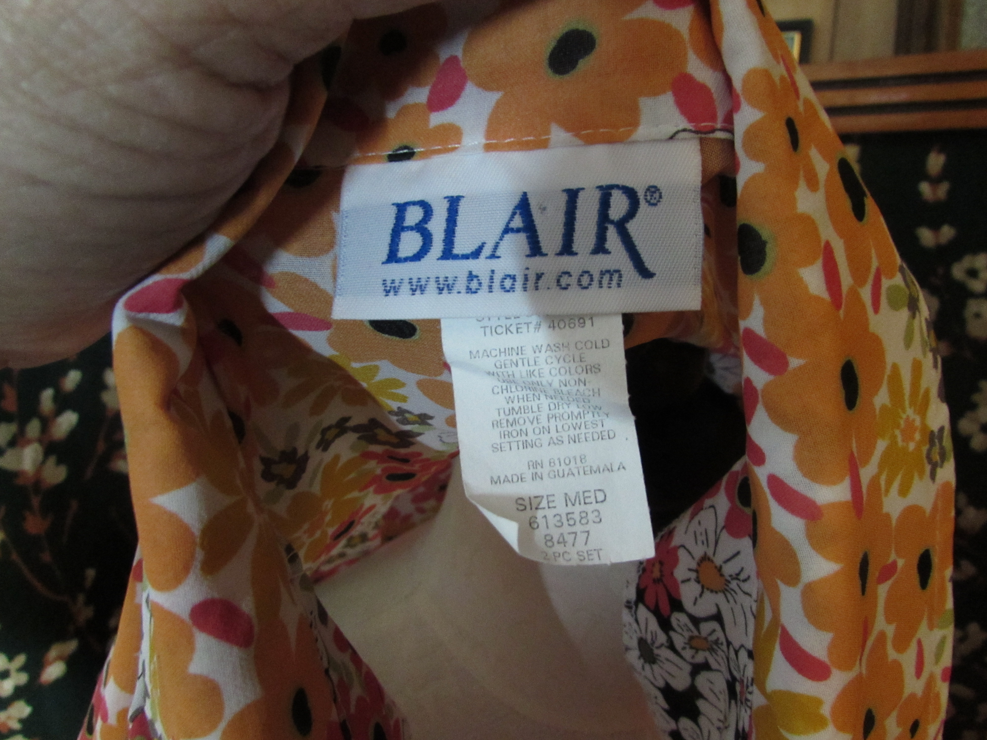 Blair Blouse Top Floral Woman Size M Medium