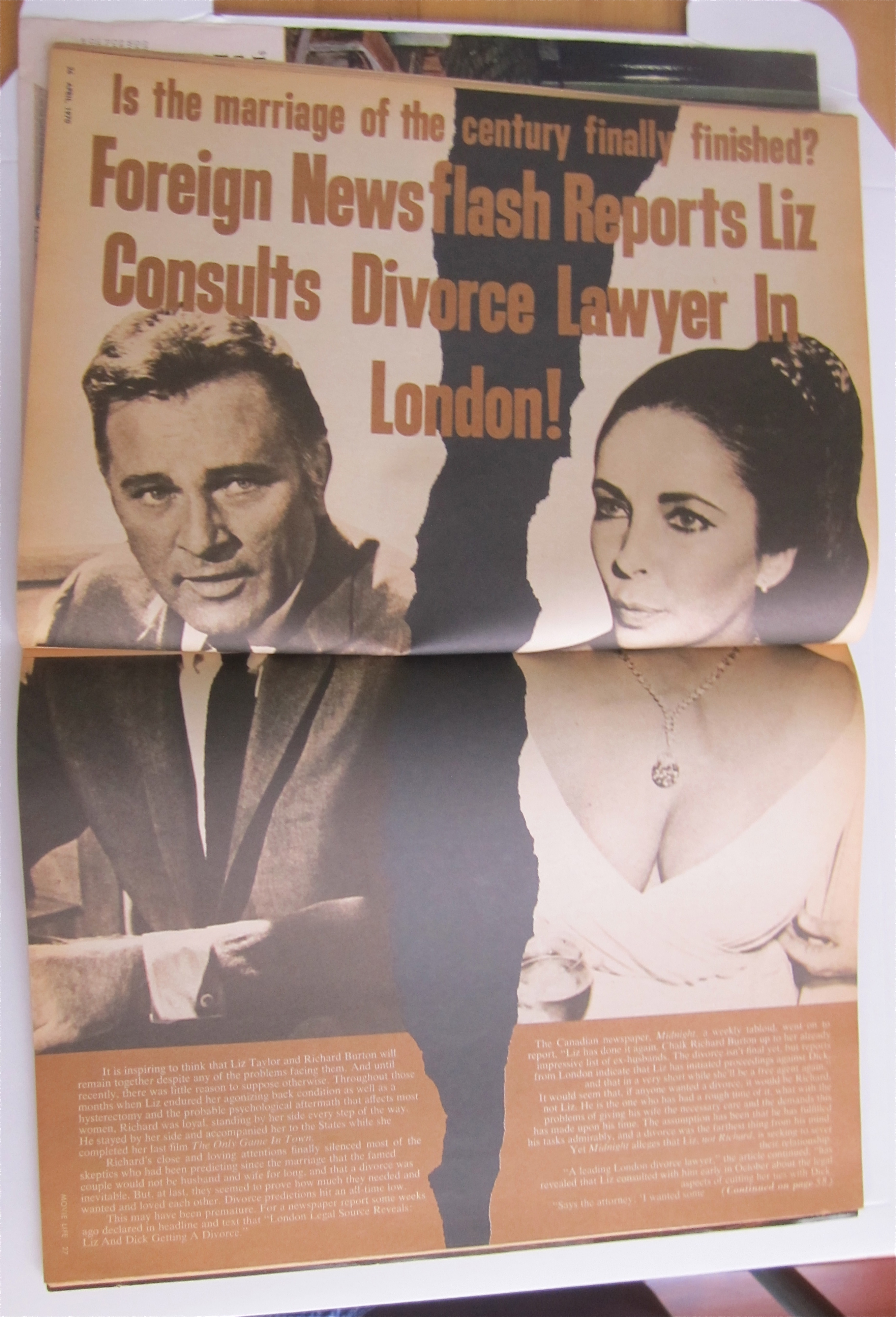 Movie Life Magazine April 1970 Liz Taylor