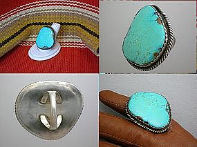 Turquoise Cripple Creek Sterling Silver American InRing