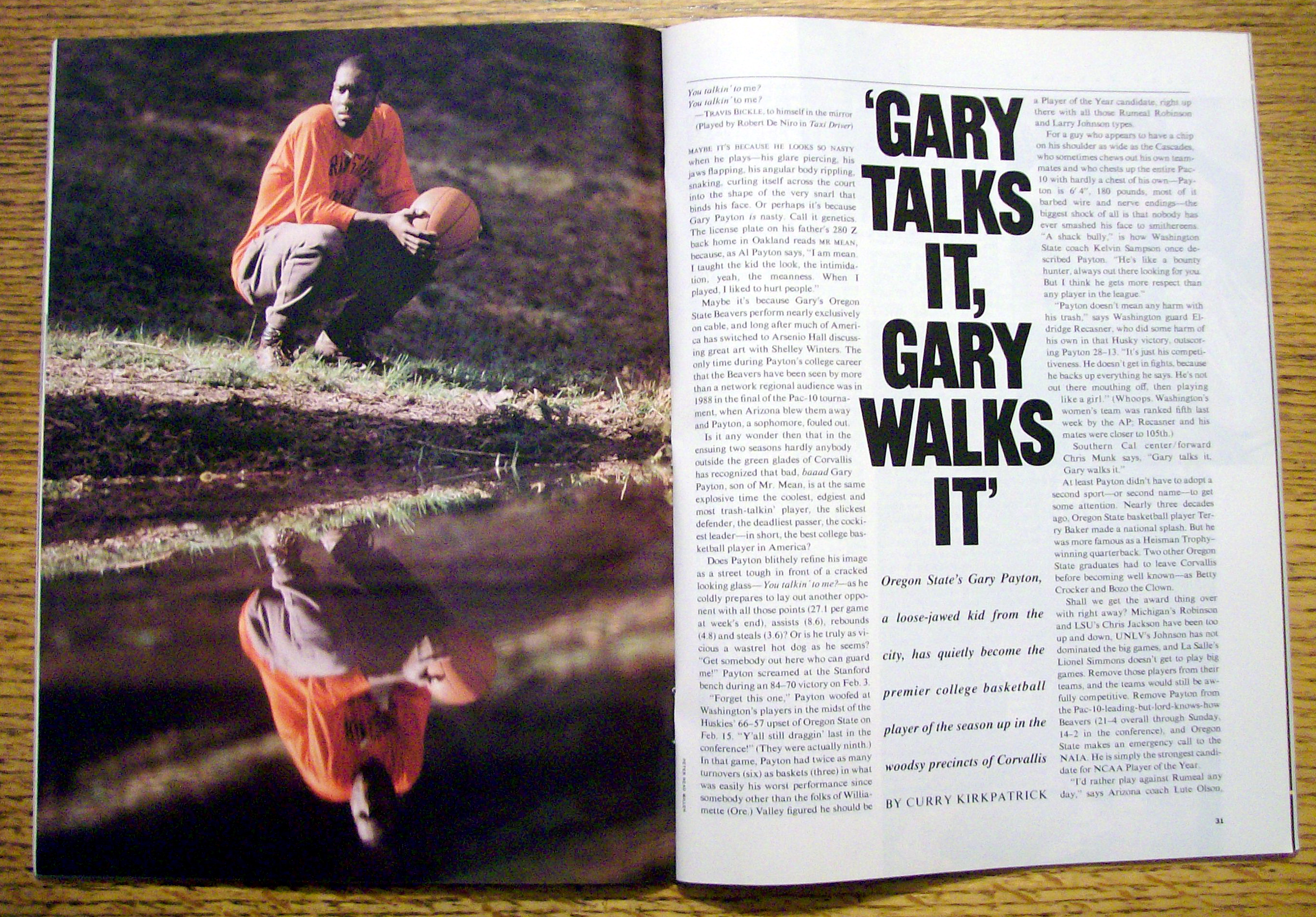 Sports Illustrated Magazine-March 5, 1990-Gary Payton