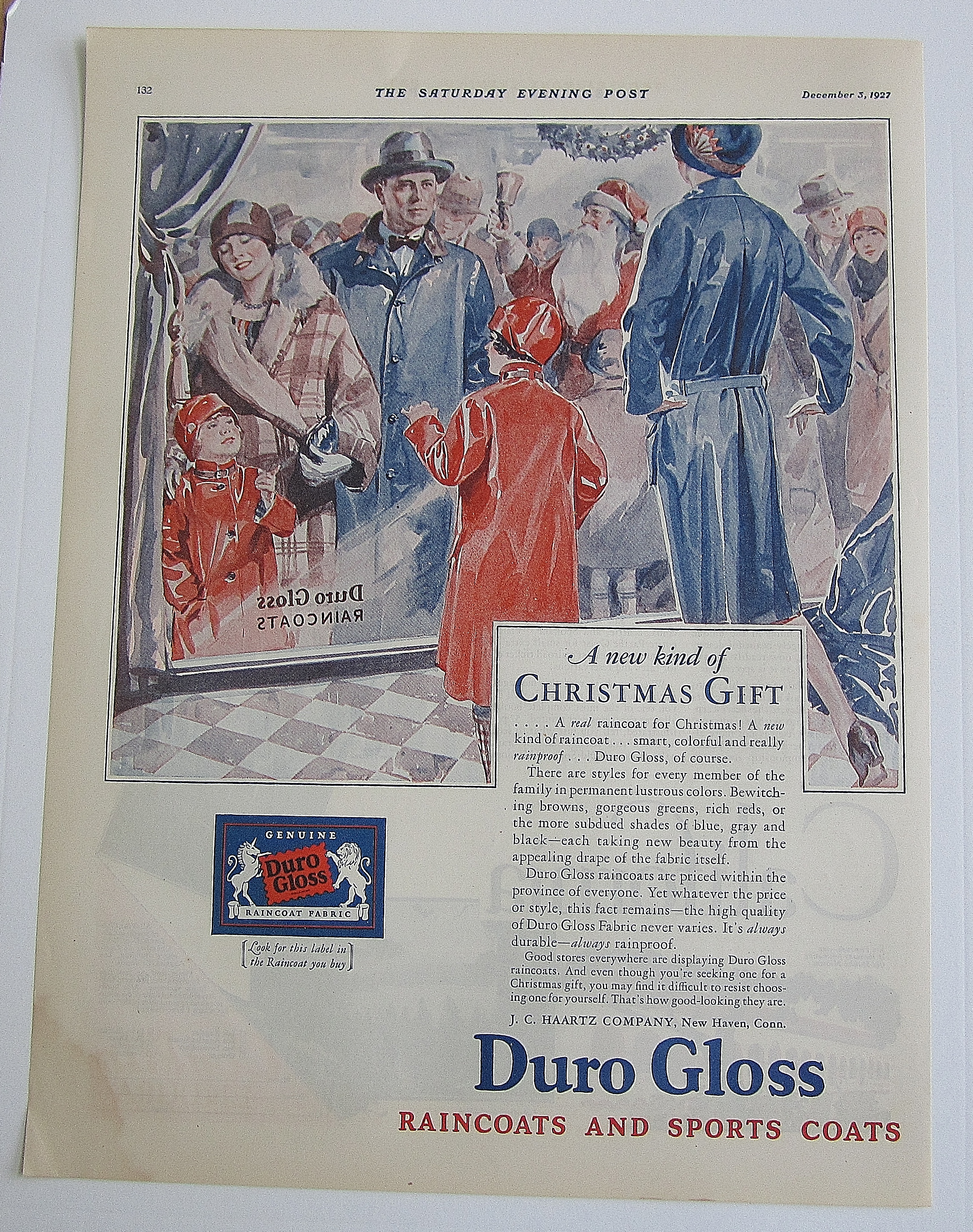 1927 Duro Gloss Raincoats With Family