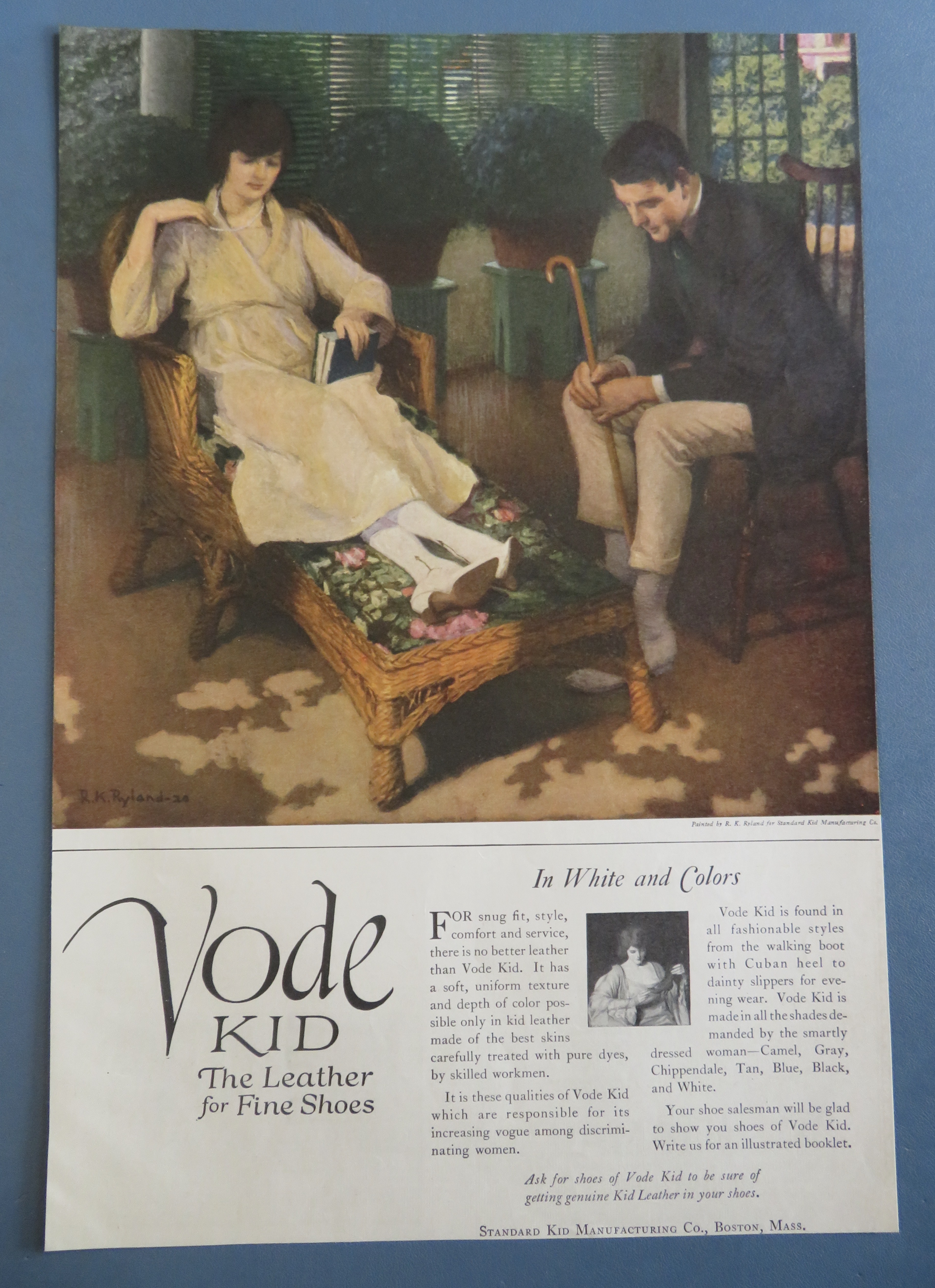 1920 Vode Kid Leather Shoes with Man Looking At Shoes
