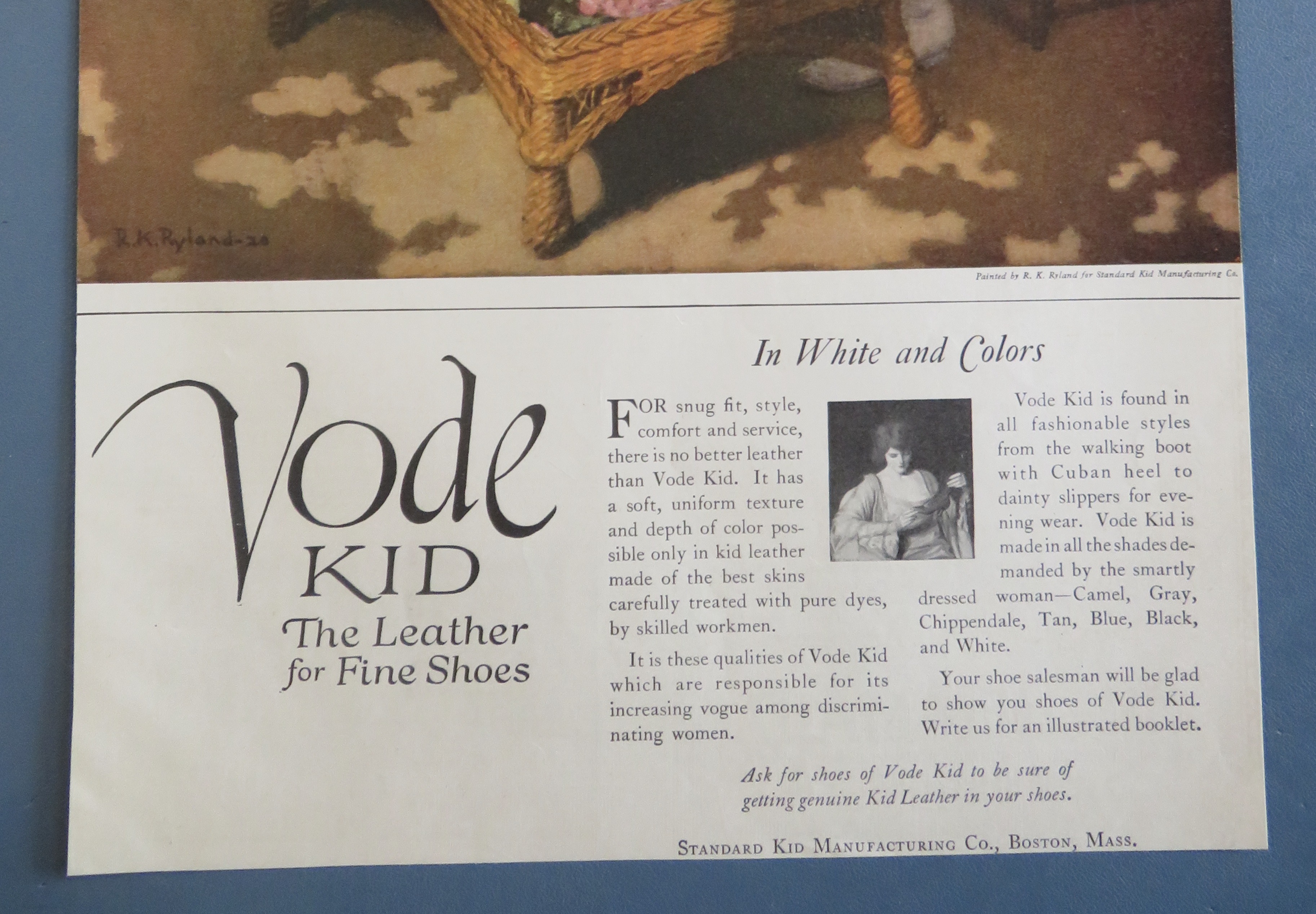 1920 Vode Kid Leather Shoes with Man Looking At Shoes