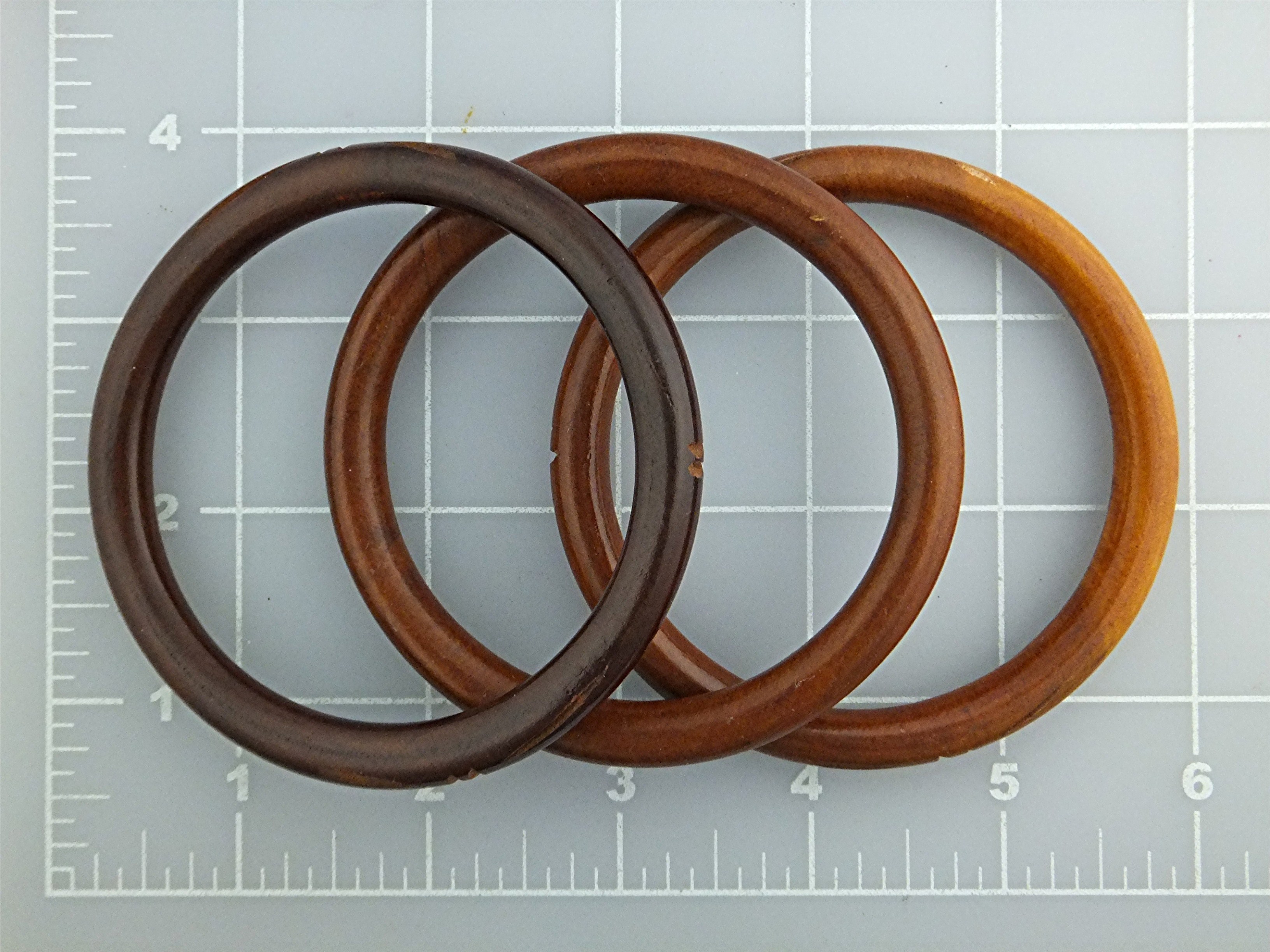 Bracelet Carved Wood Bangles 3 China Vintage