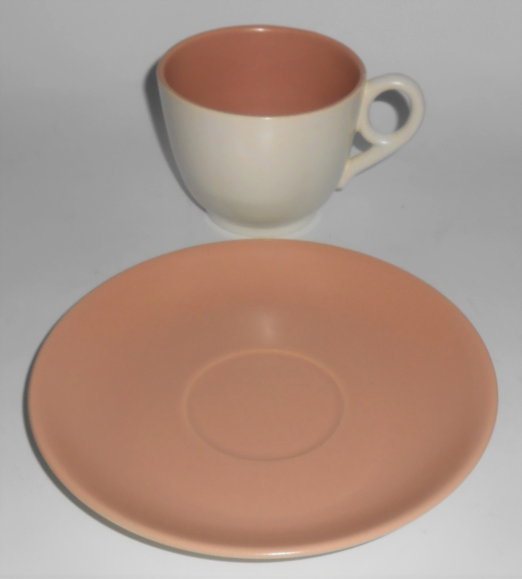 Franciscan Pottery Catalina Rancho Duotone Coral/Ivory
