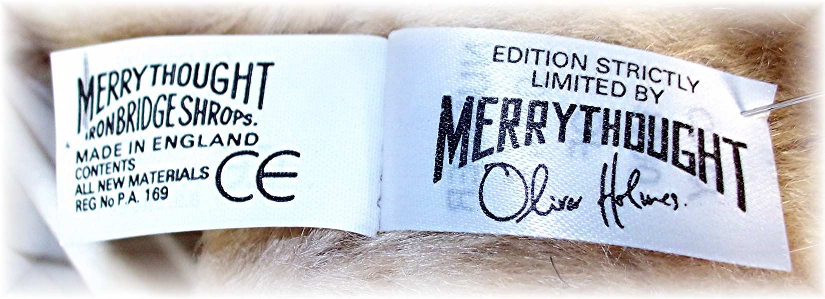 Merry Thought Teddy Bear Number 0044 of 1000.