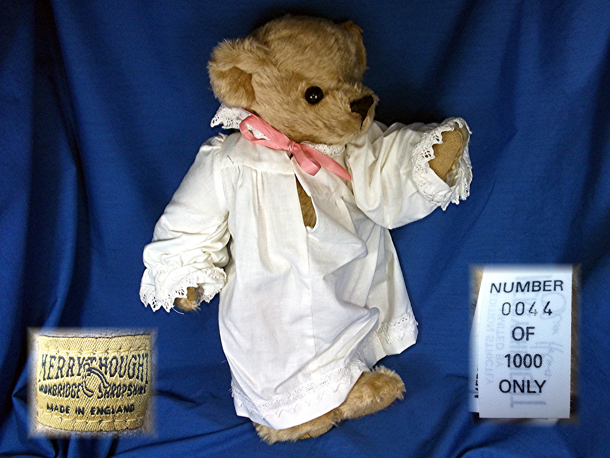 Merry Thought Teddy Bear Number 0044 of 1000.
