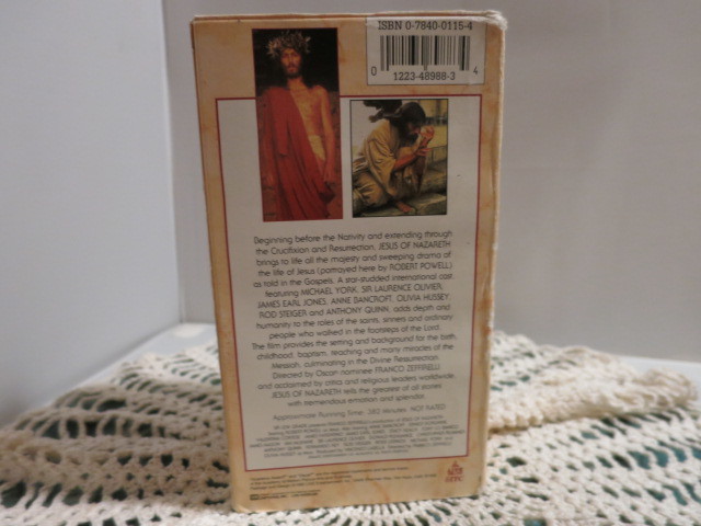 Jesus of Nazareth VHS hi fi Stereo 48988 1992 3 tape set.