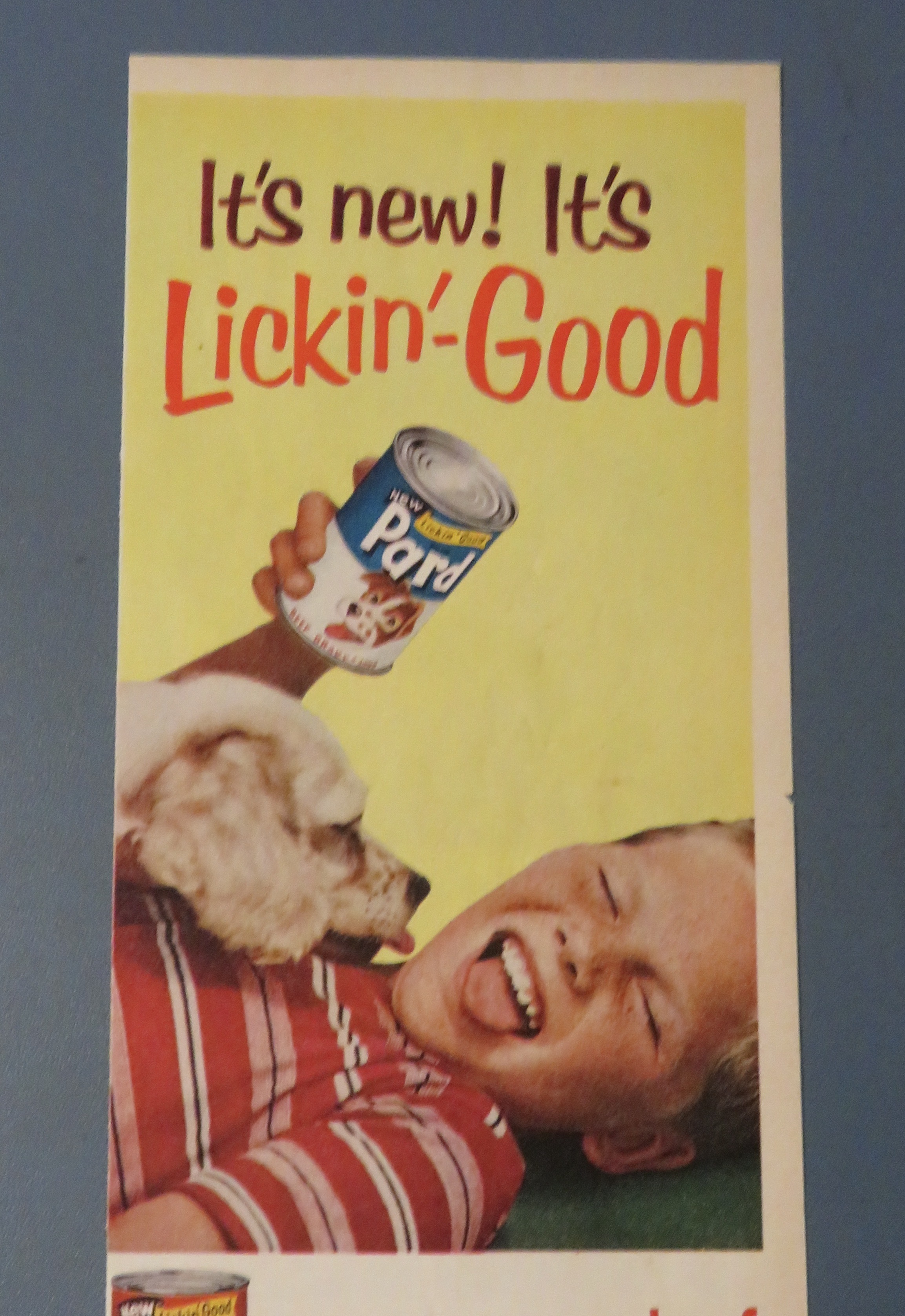 1960 Swift's Pard Dog Food with Little Boy & Dog