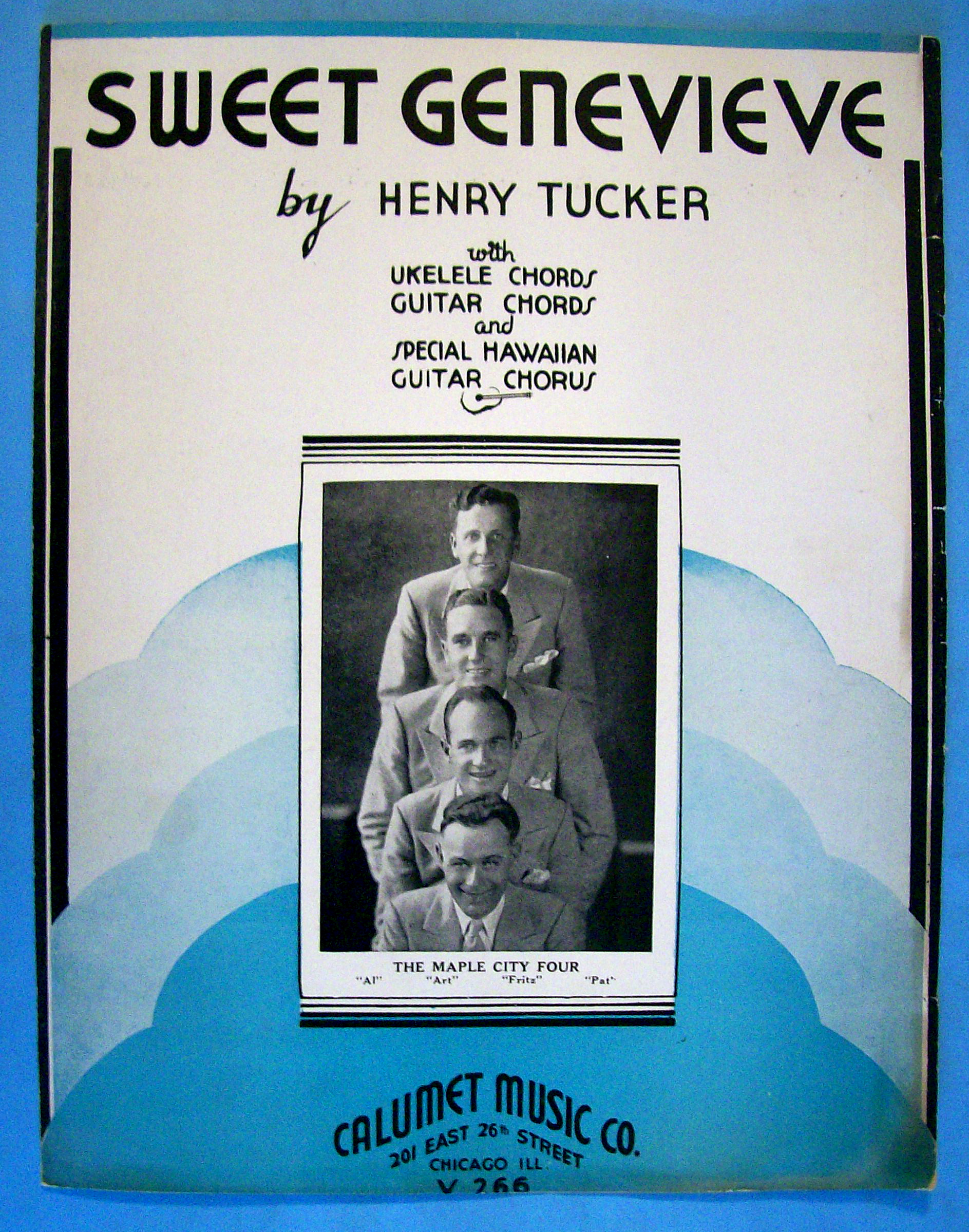 Sheet Music For 1935 Sweet Genevieve