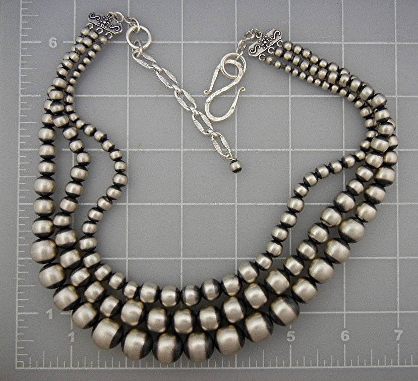 Navajo Pearls Silver Creations Sterling Silver 98 Grams