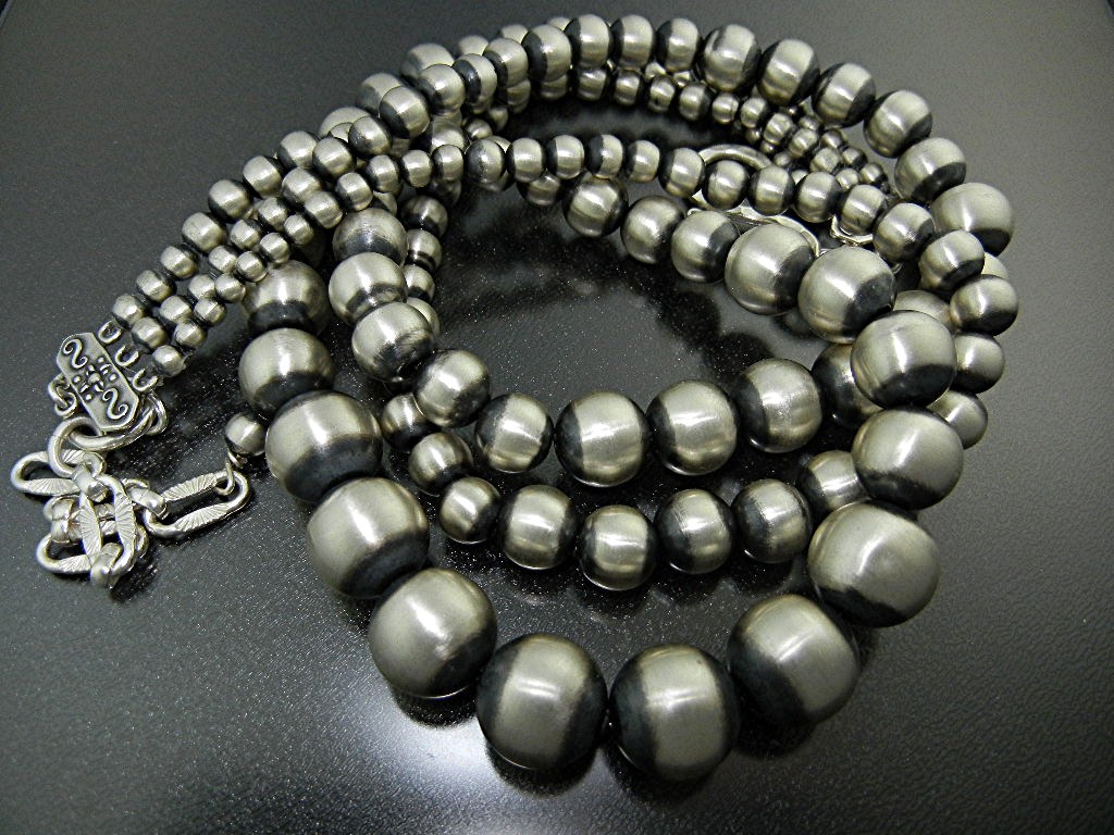 Navajo Pearls Silver Creations Sterling Silver 98 Grams