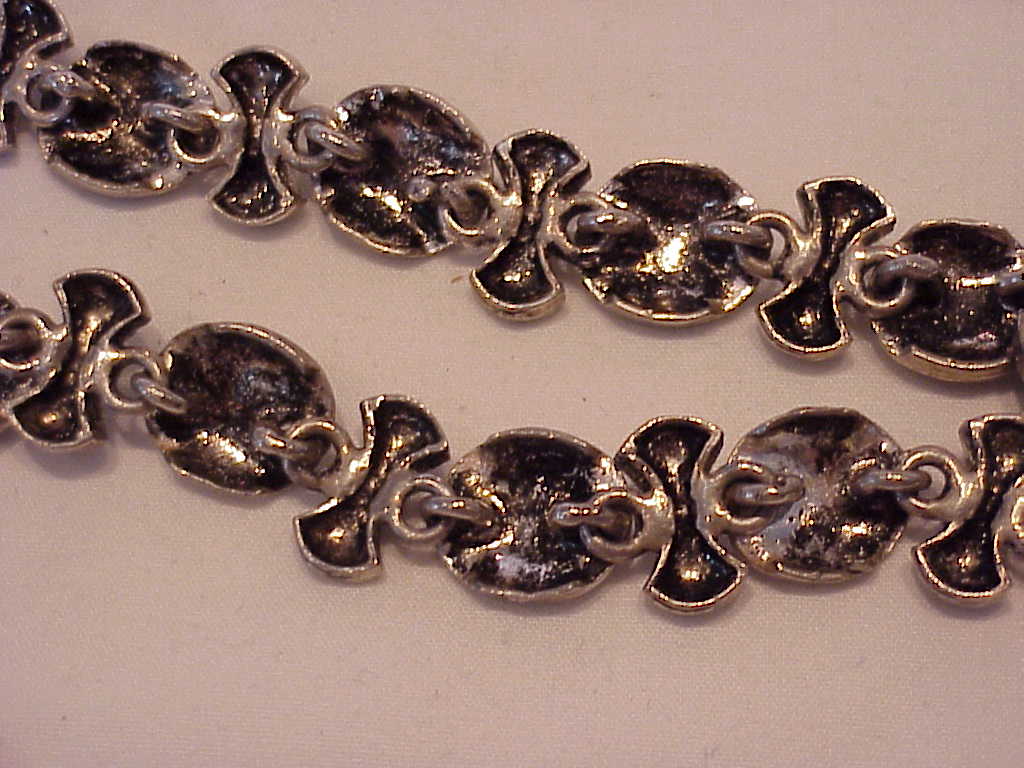 Marcasite And Black Enamel Cabachon Choker Necklace