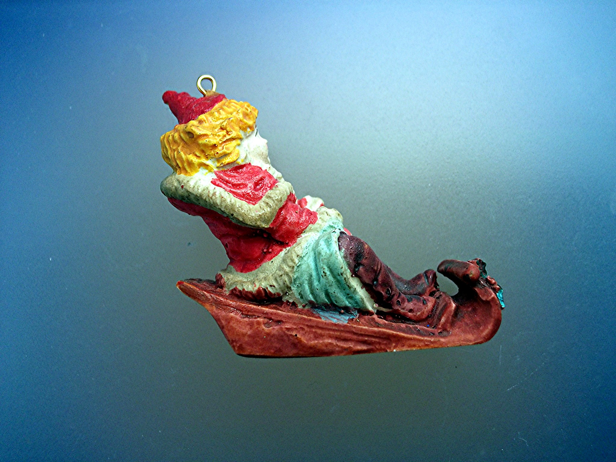 Christmas ornament - elf on a sleigh