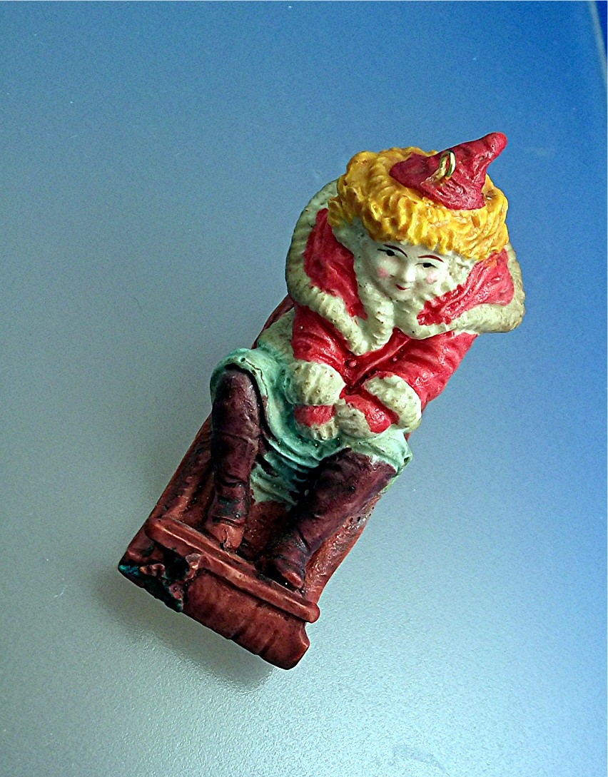 Christmas ornament - elf on a sleigh