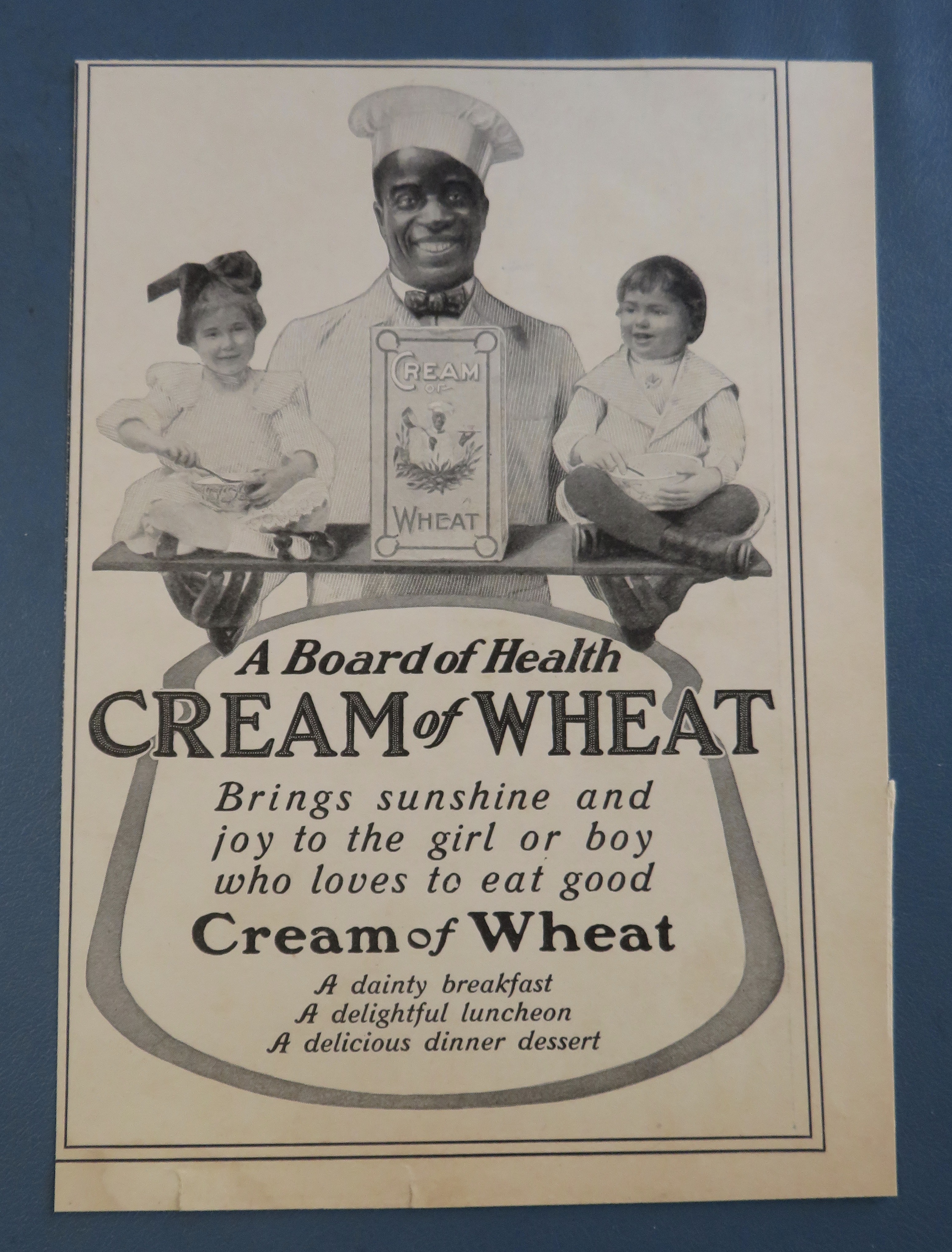 1905 Cream Of Wheat Cereal with Cereal Man & Children