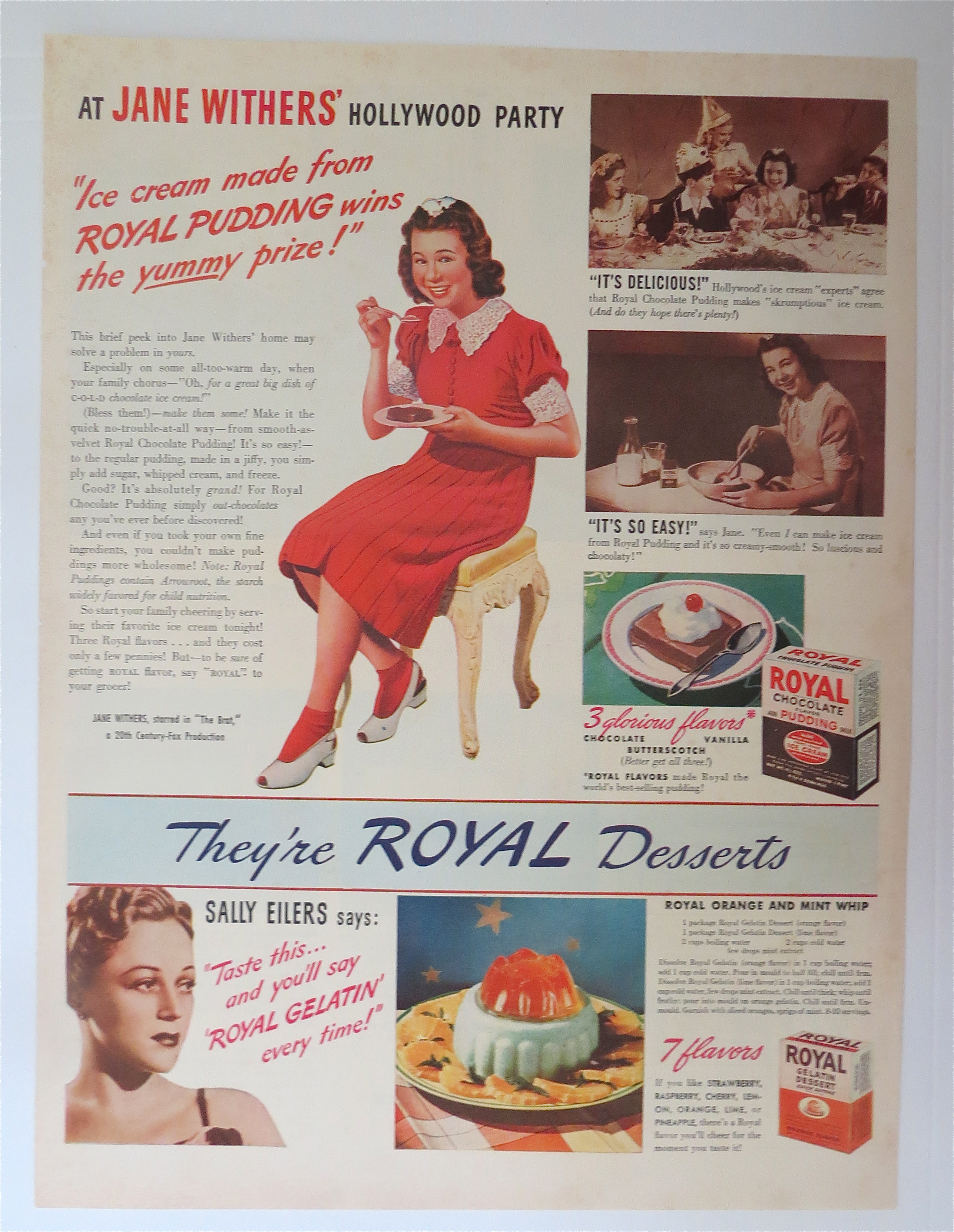 1940 Royal Desserts with Jane Withers & Sally Eilers