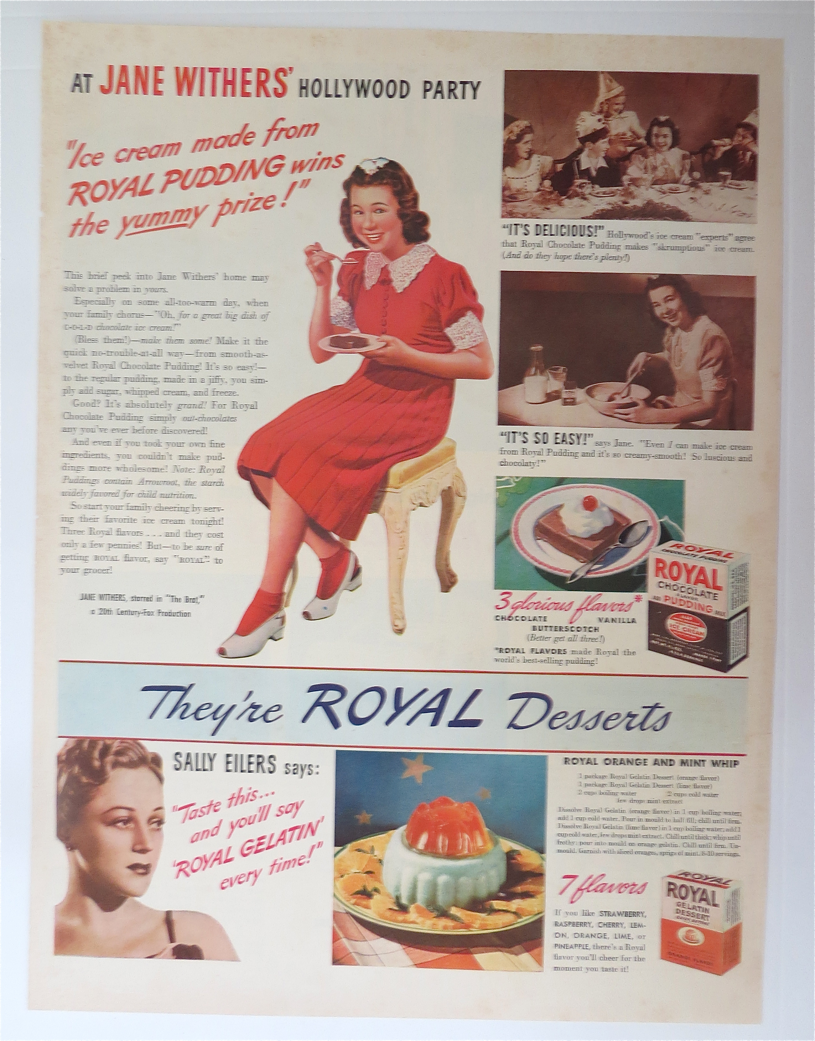 1940 Royal Desserts with Jane Withers & Sally Eilers