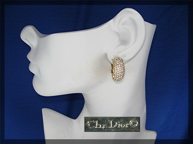 Earrings Swarovski Crystal Crisian Dior Clip