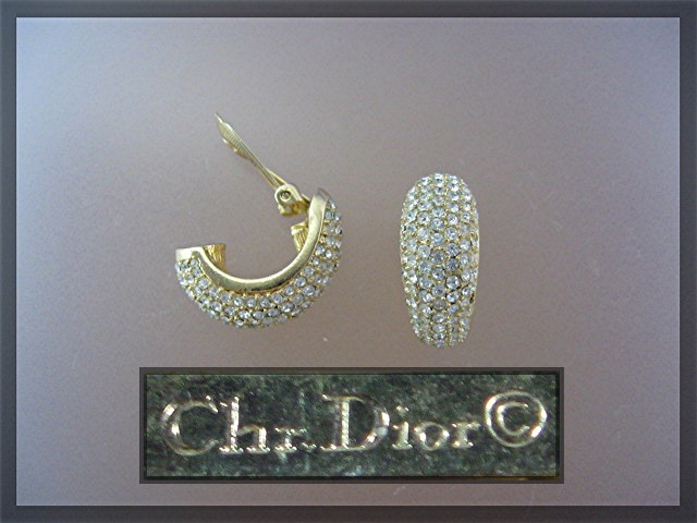 Earrings Swarovski Crystal Crisian Dior Clip