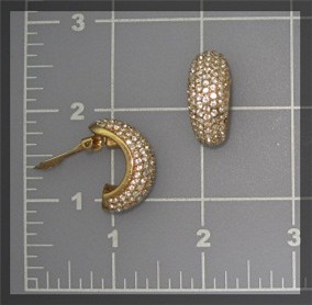 Earrings Swarovski Crystal Crisian Dior Clip