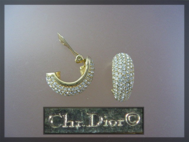Earrings Swarovski Crystal Crisian Dior Clip