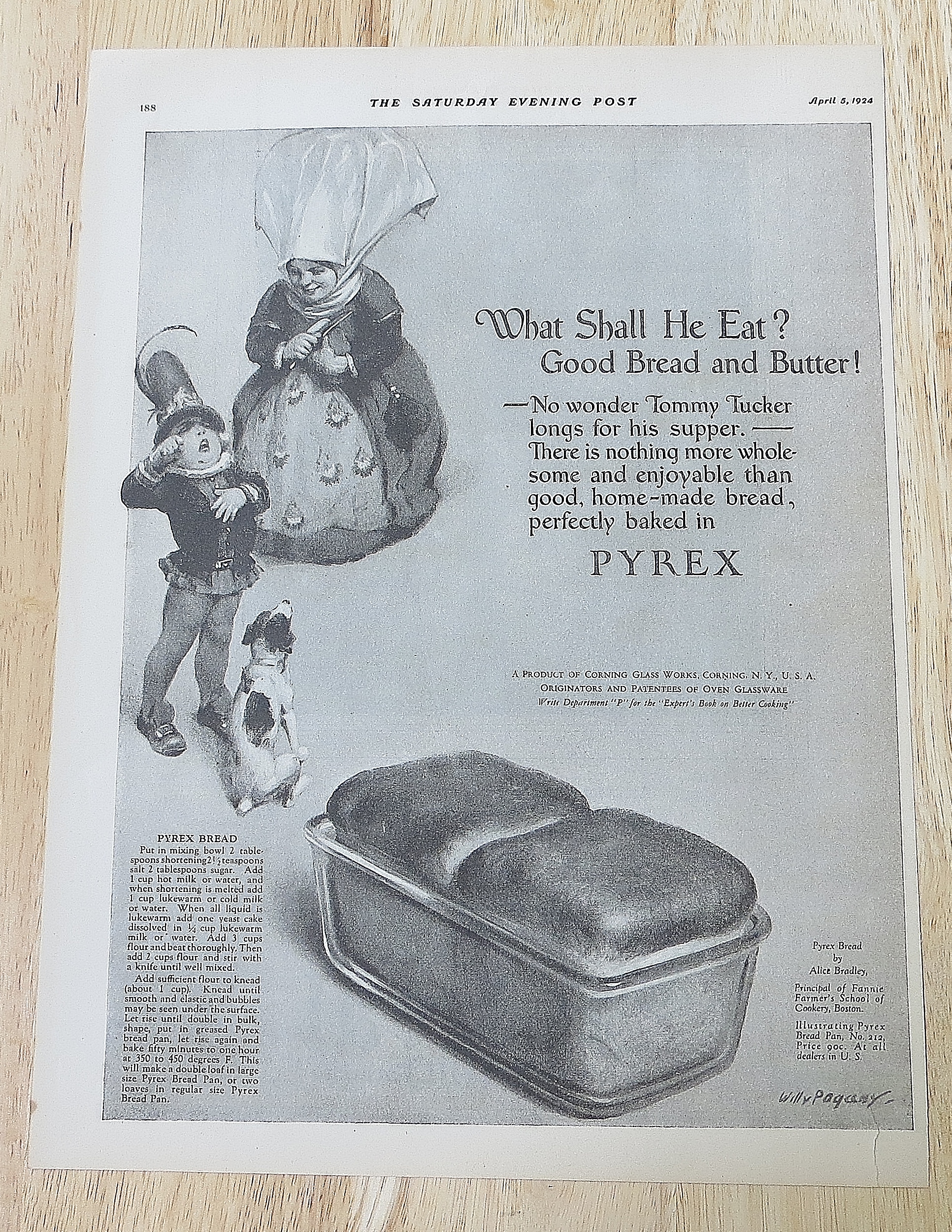 1924 Pyrex With Tommy Tucker