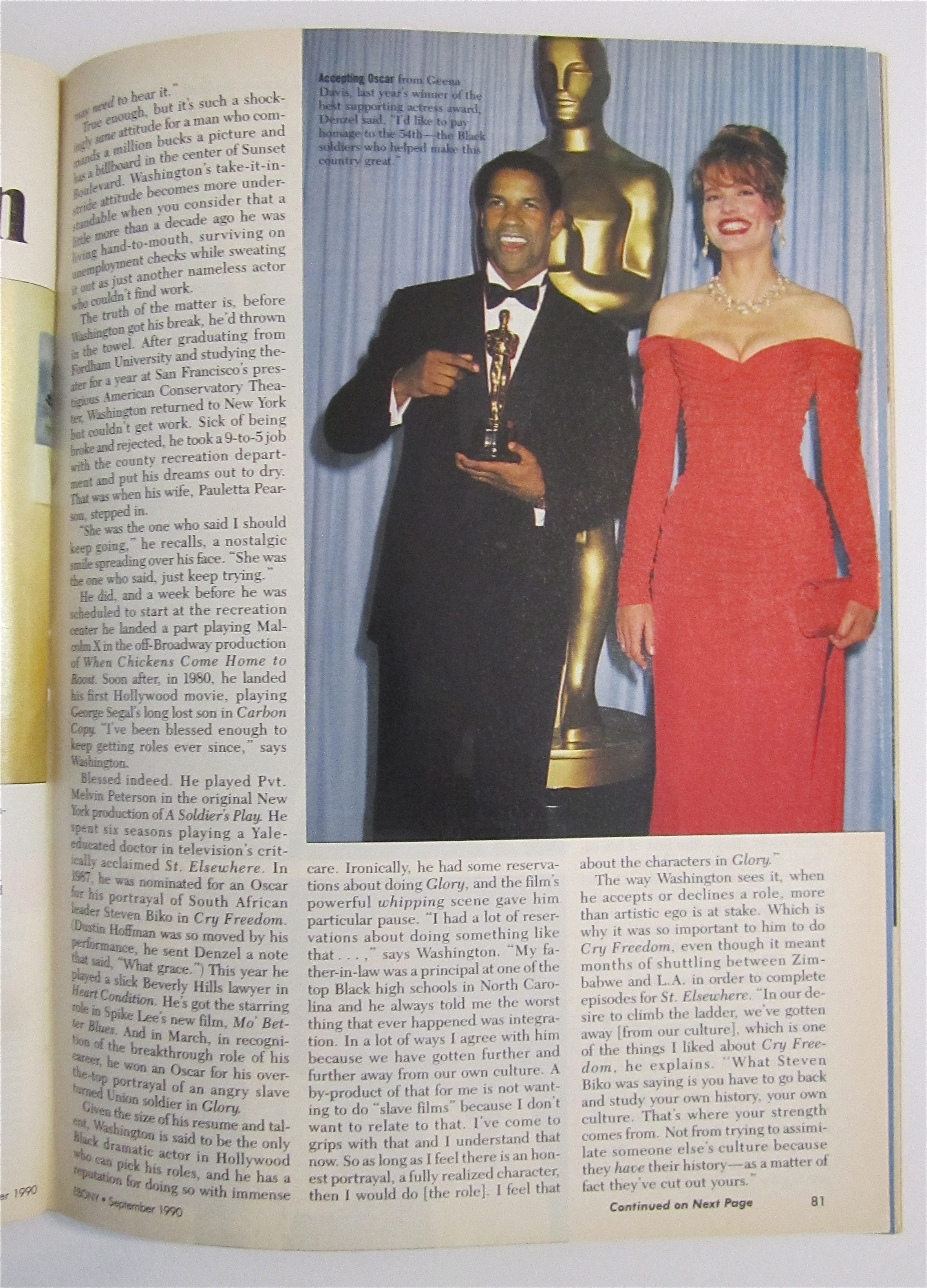 Ebony Magazine September 1990 Lee, Washington & William