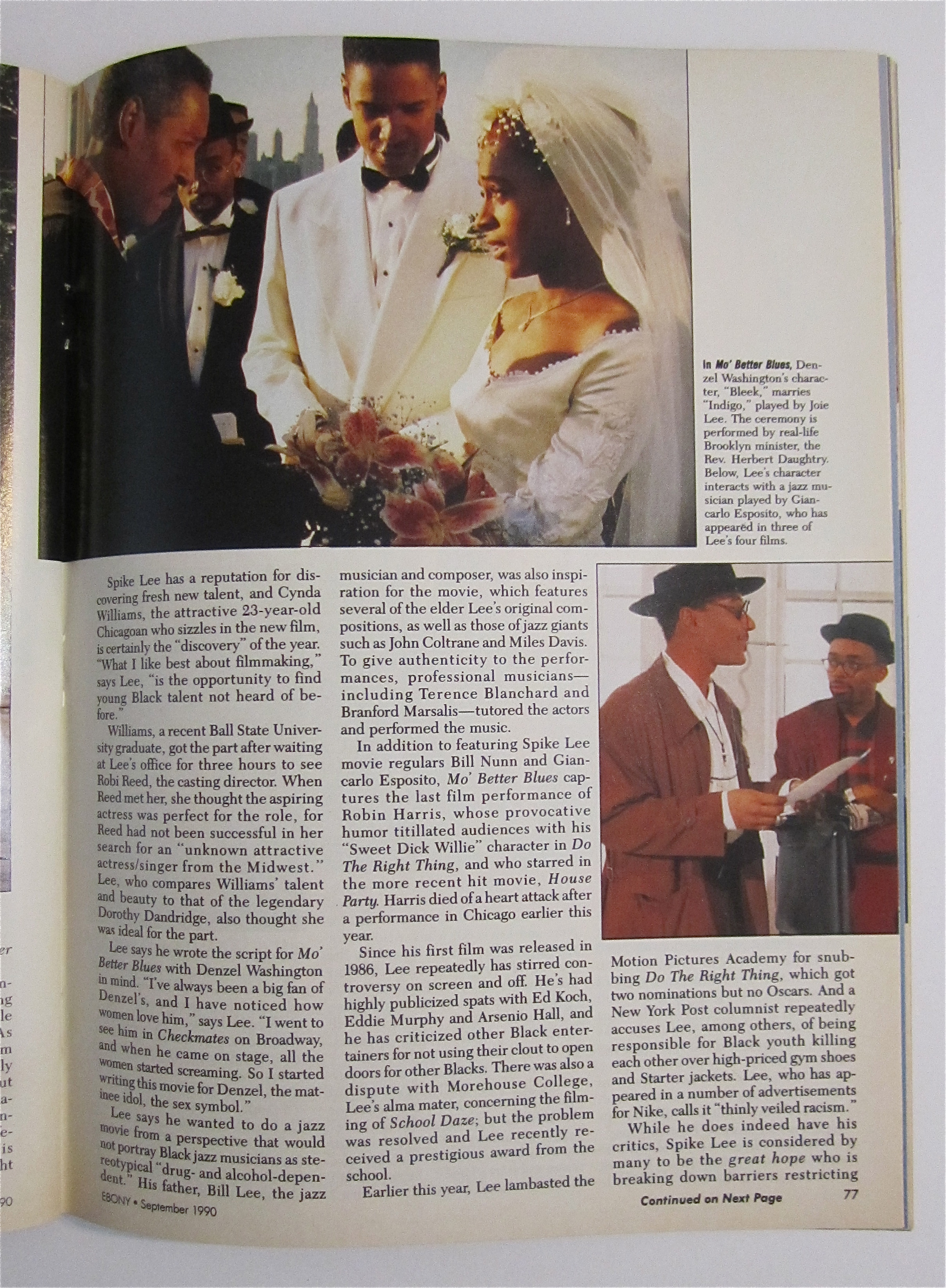 Ebony Magazine September 1990 Lee, Washington & William