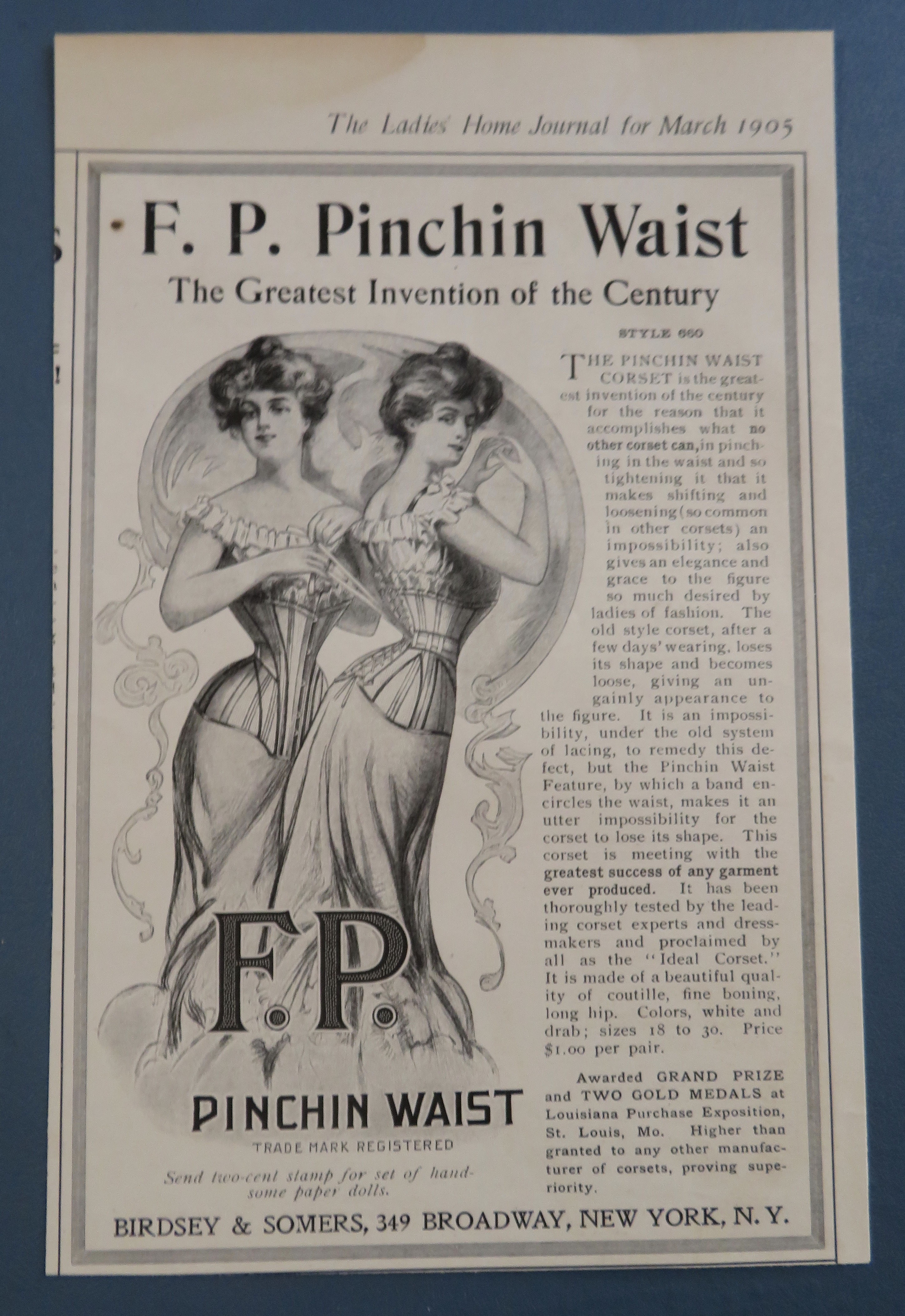 1905 F. P. Pinchin Waist with Lovely Women