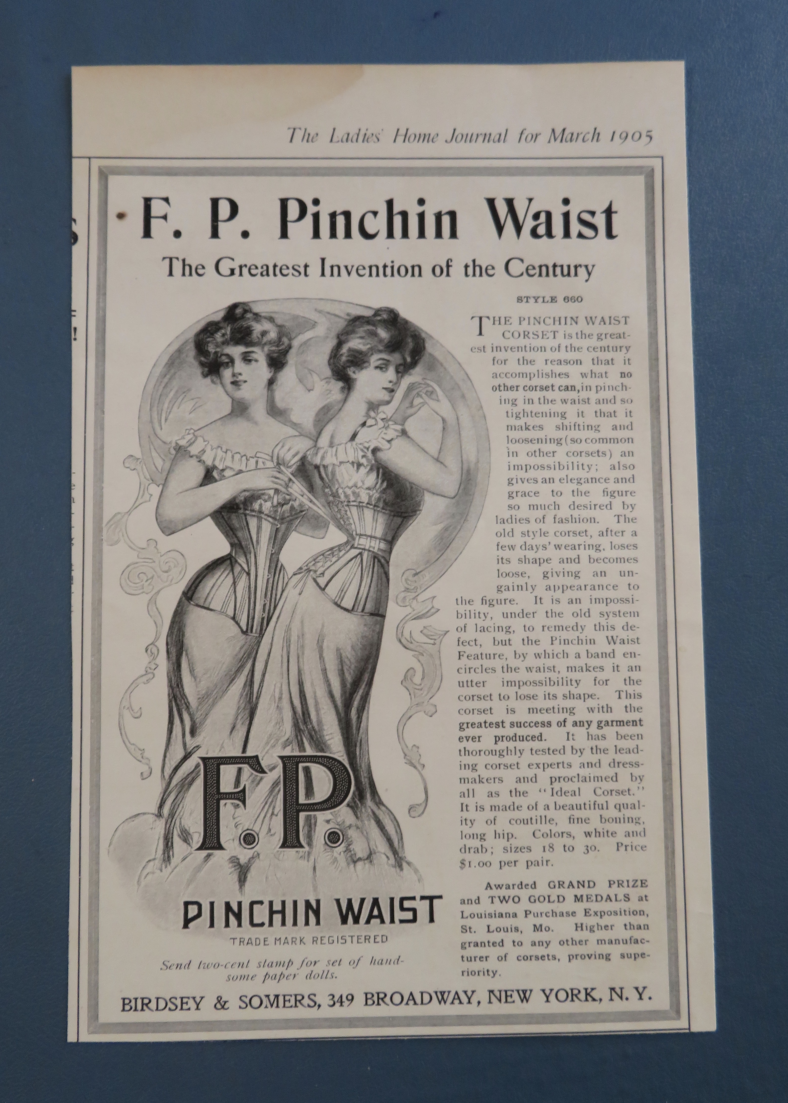 1905 F. P. Pinchin Waist with Lovely Women