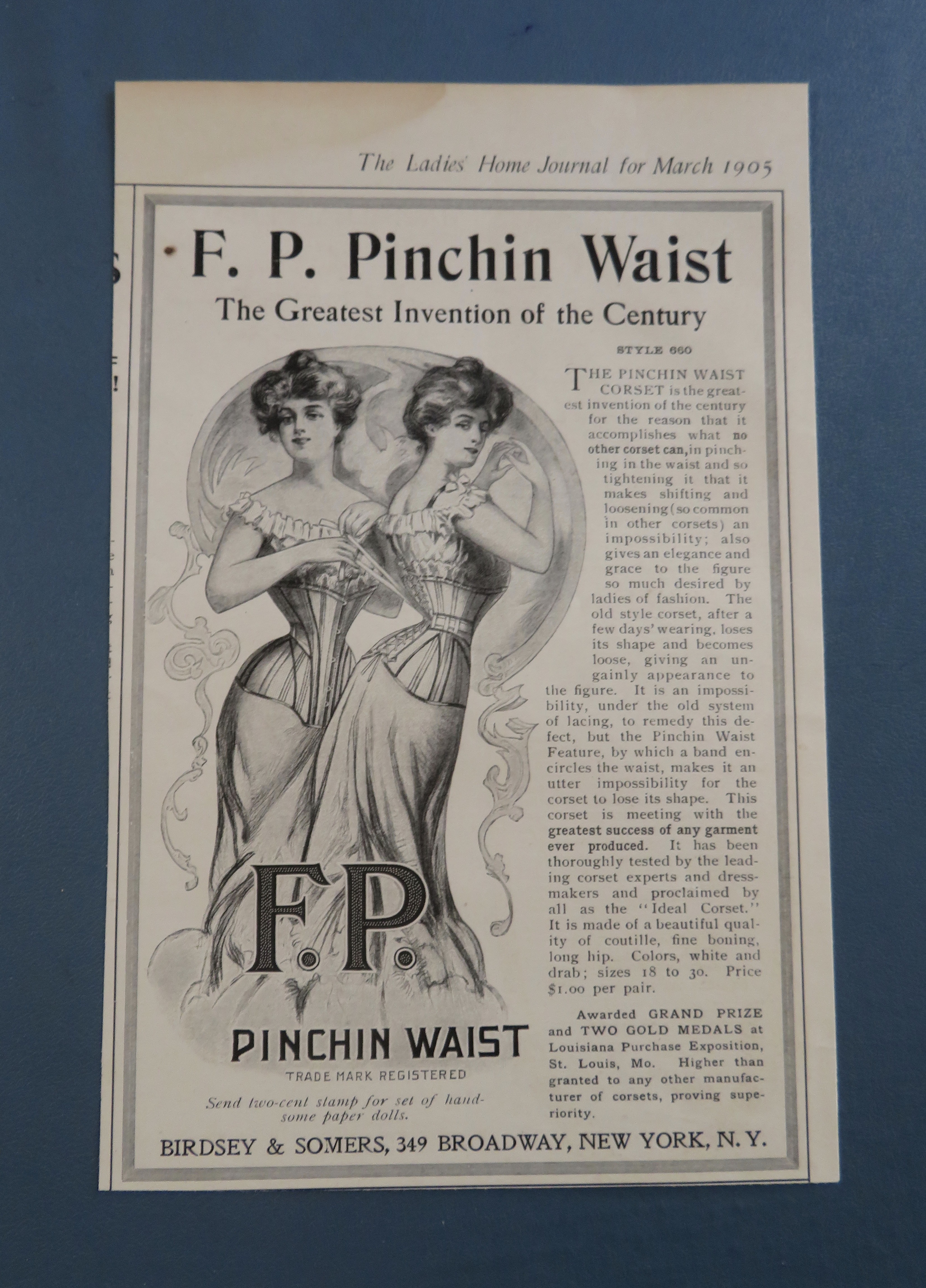 1905 F. P. Pinchin Waist with Lovely Women